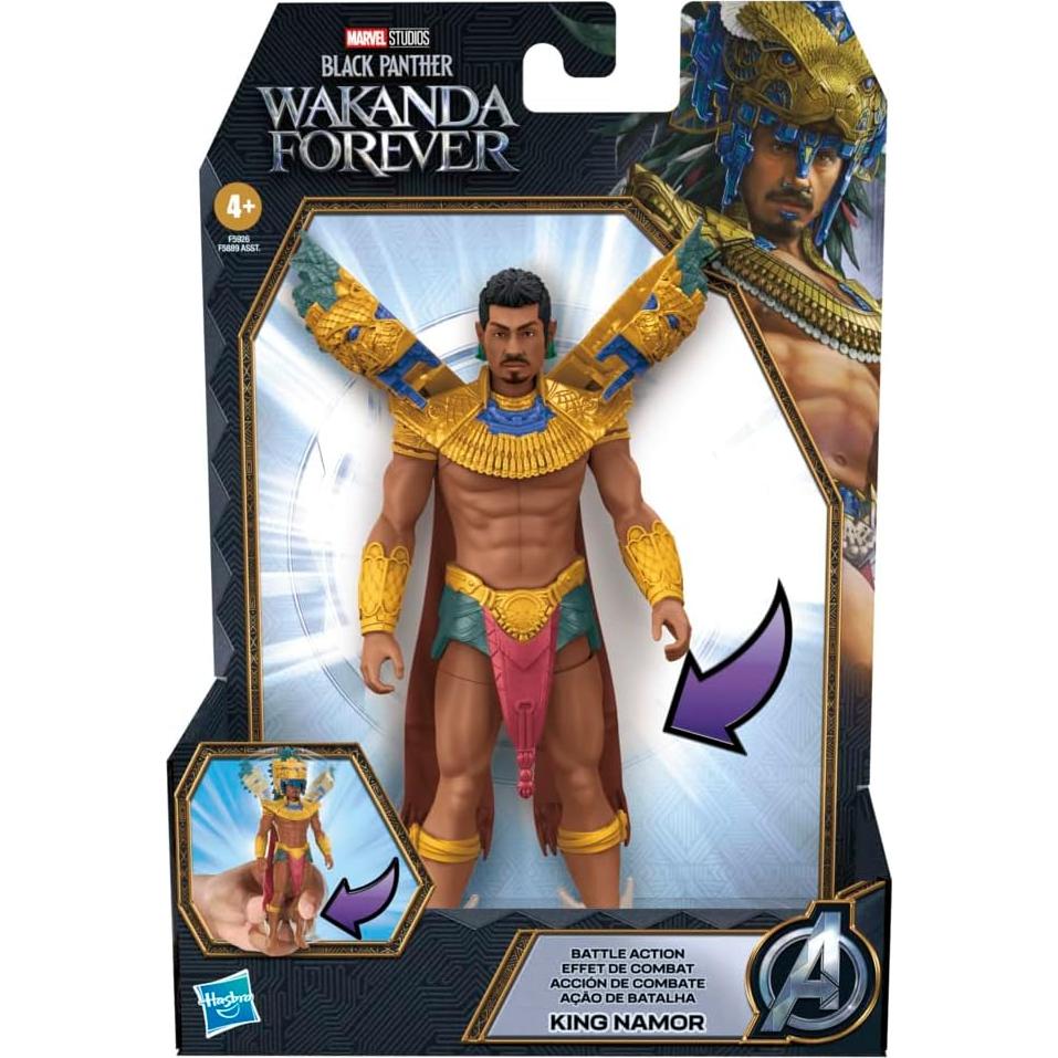 Figura de acción Rey Namor Hasbro 15.24 cm Marvel Black Panther