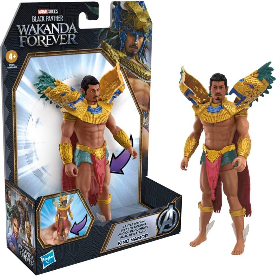 Figura de acción Rey Namor Hasbro 15.24 cm Marvel Black Panther