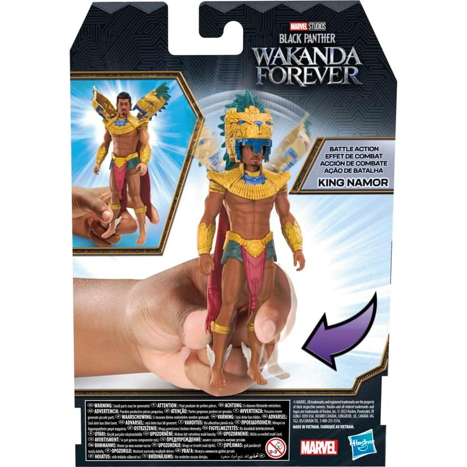 Figura de acción Rey Namor Hasbro 15.24 cm Marvel Black Panther