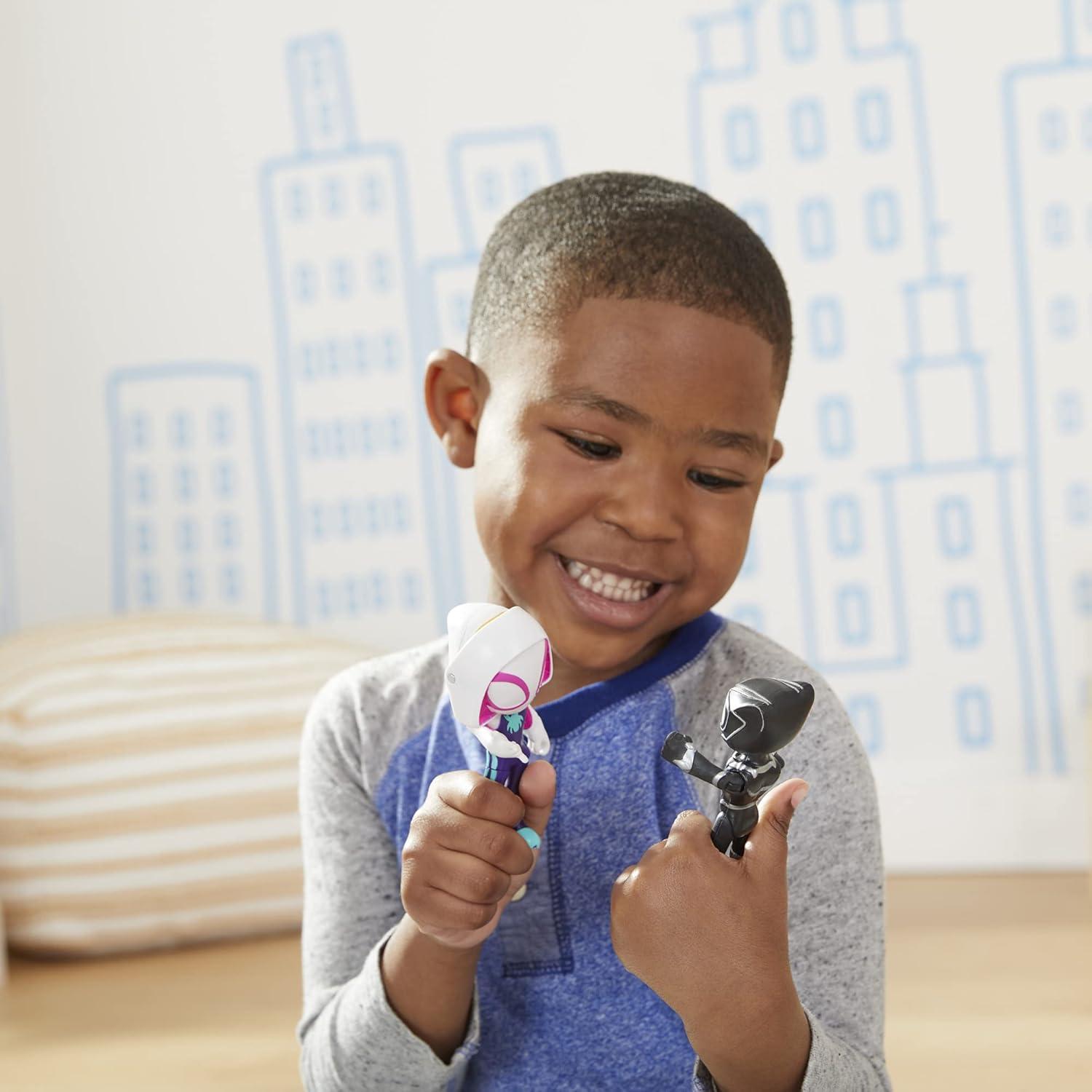 Figuras de Acción Marvel Spidey y Amigos 2-Pack Ghost-Spider y Pantera Negra