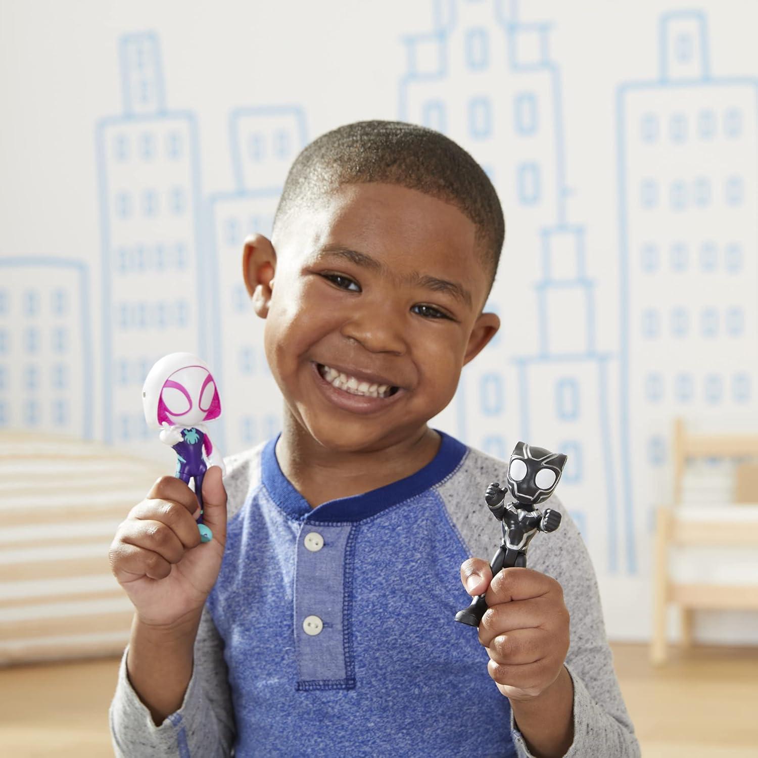 Figuras de Acción Marvel Spidey y Amigos 2-Pack Ghost-Spider y Pantera Negra