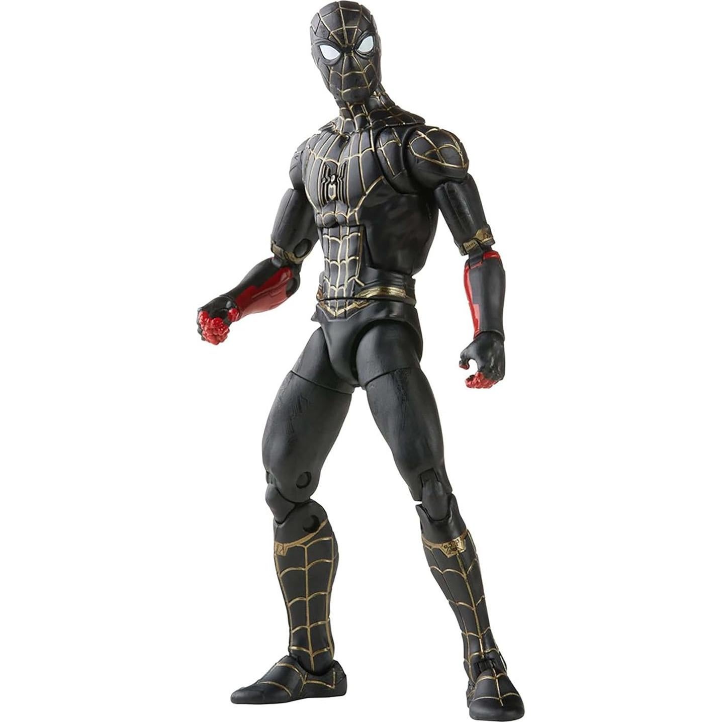 Figura de Acción Spider-Man Traje Negro y Dorado Hasbro 16 cm