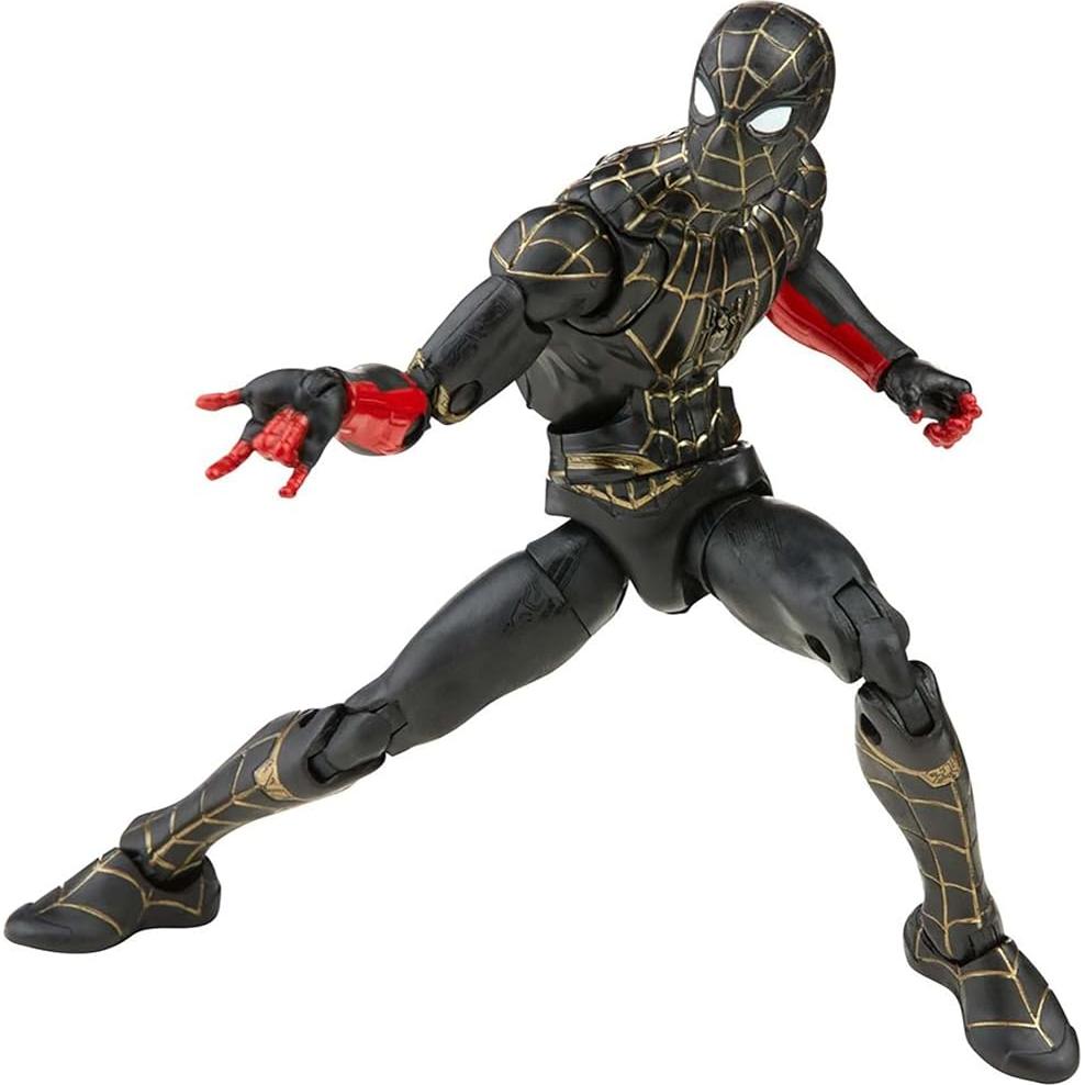 Figura de Acción Spider-Man Traje Negro y Dorado Hasbro 16 cm