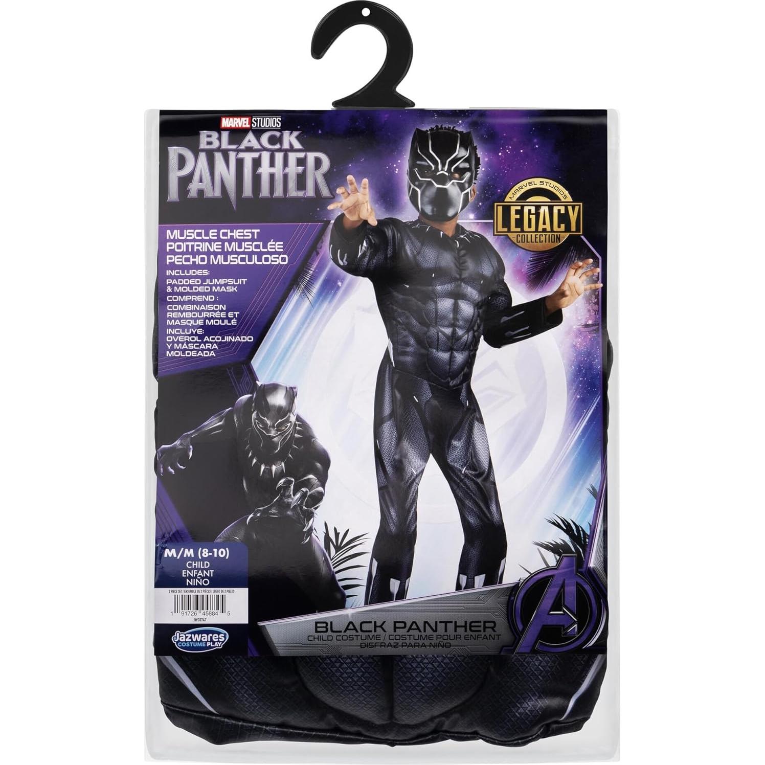 Disfraz Black Panther Deluxe Niños Jazwares M (8-10)