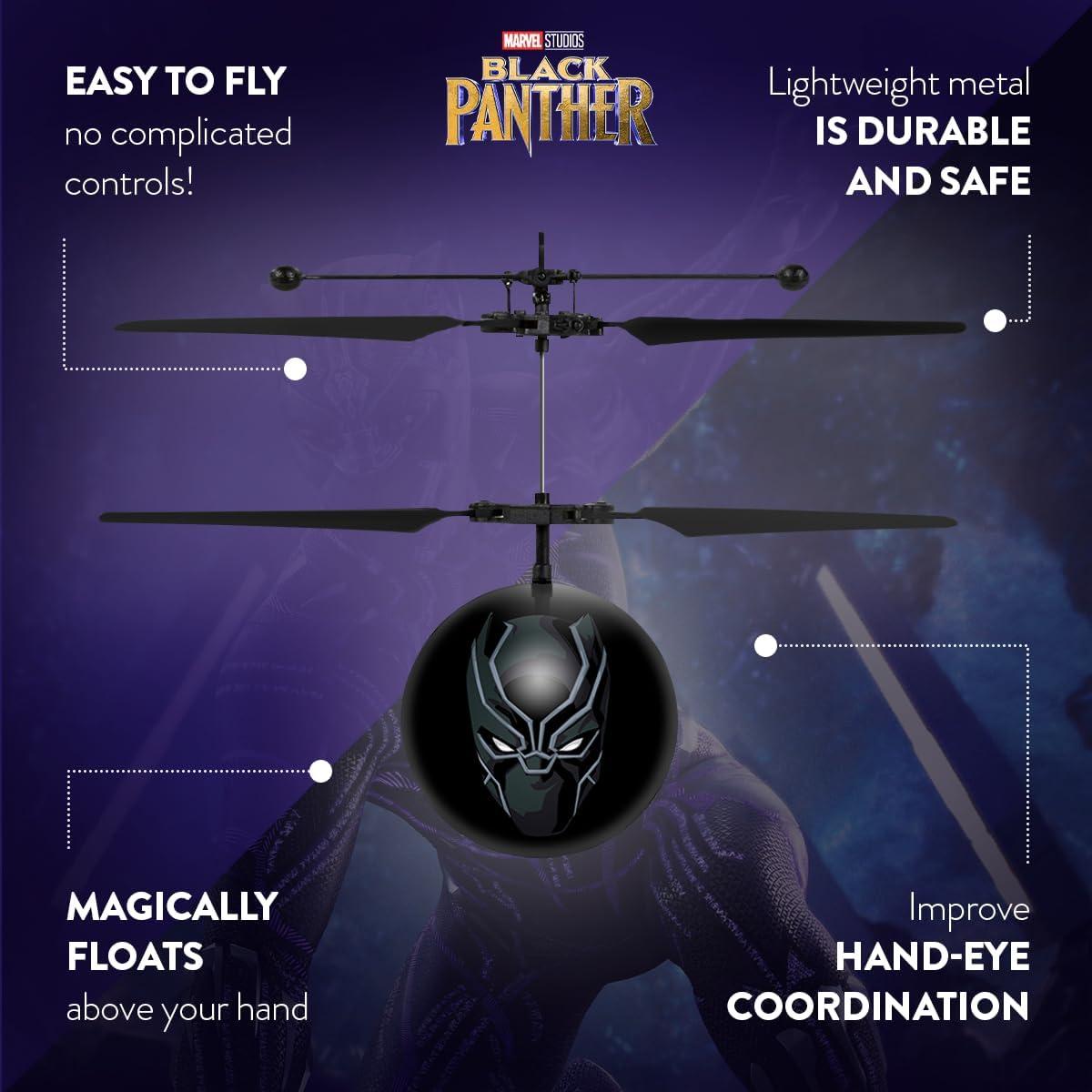 Bola Voladora Marvel Pantera Negra World Tech Toys - Dron para Niños 6+