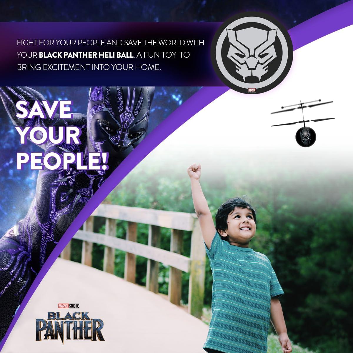 Bola Voladora Marvel Pantera Negra World Tech Toys - Dron para Niños 6+