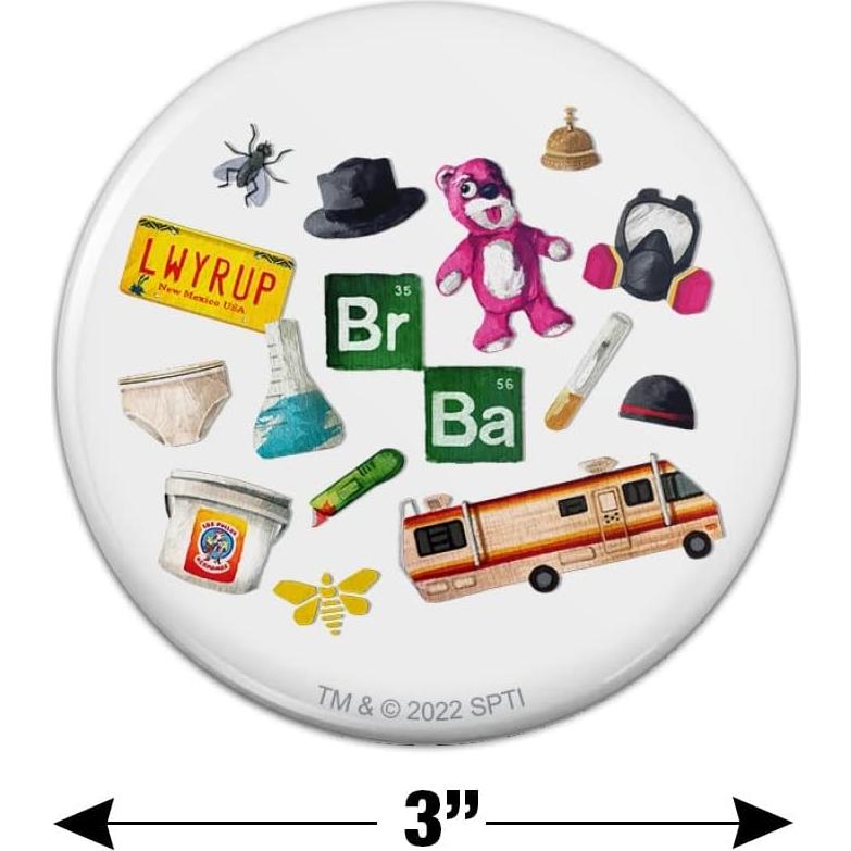 Imán de Botón Breaking Bad 7.6cm - Graphics & More