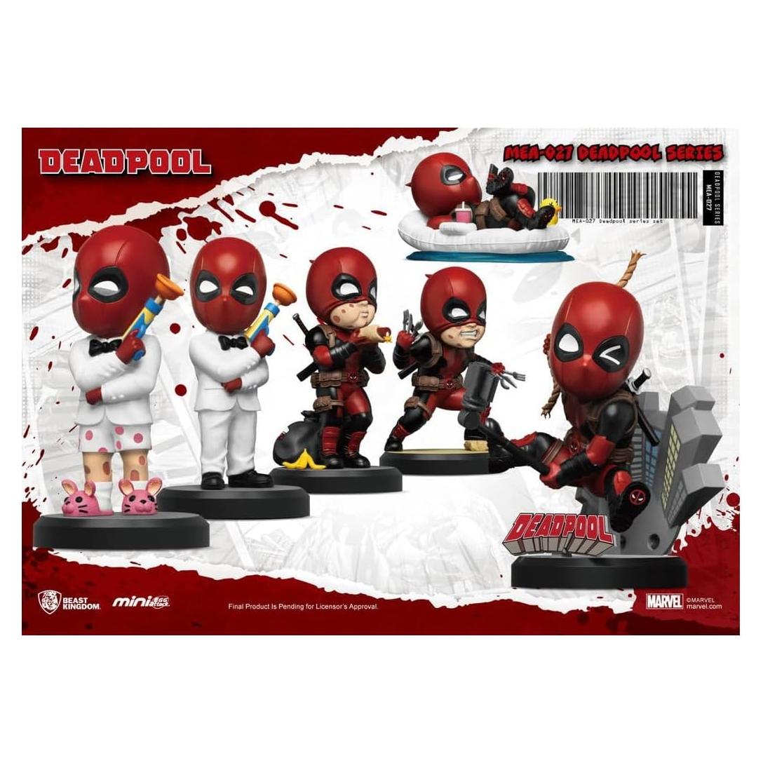 Figura Mini Egg Attack Deadpool 30 Aniversario Beast Kingdom 6 Piezas