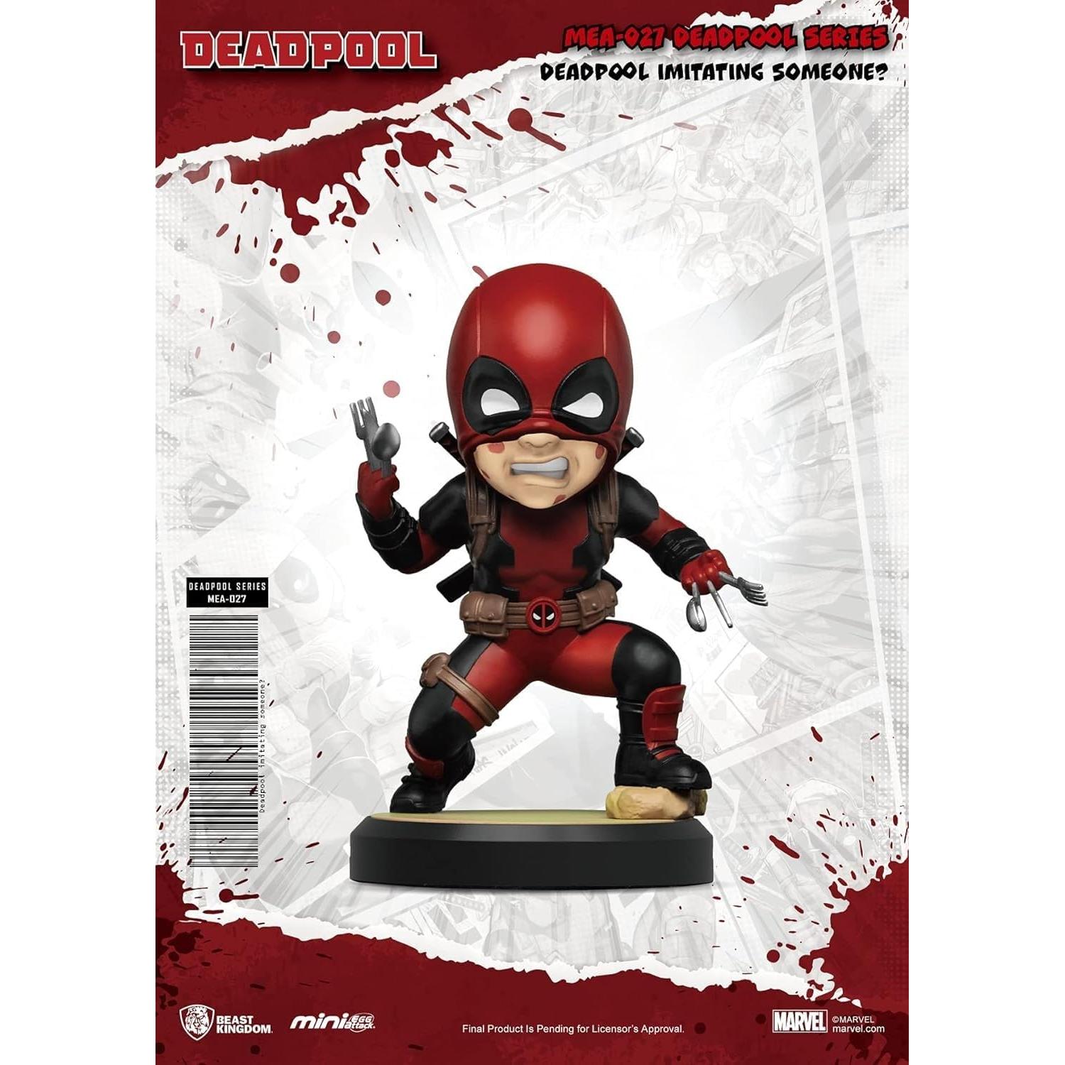 Figura Mini Egg Attack Deadpool 30 Aniversario Beast Kingdom 6 Piezas