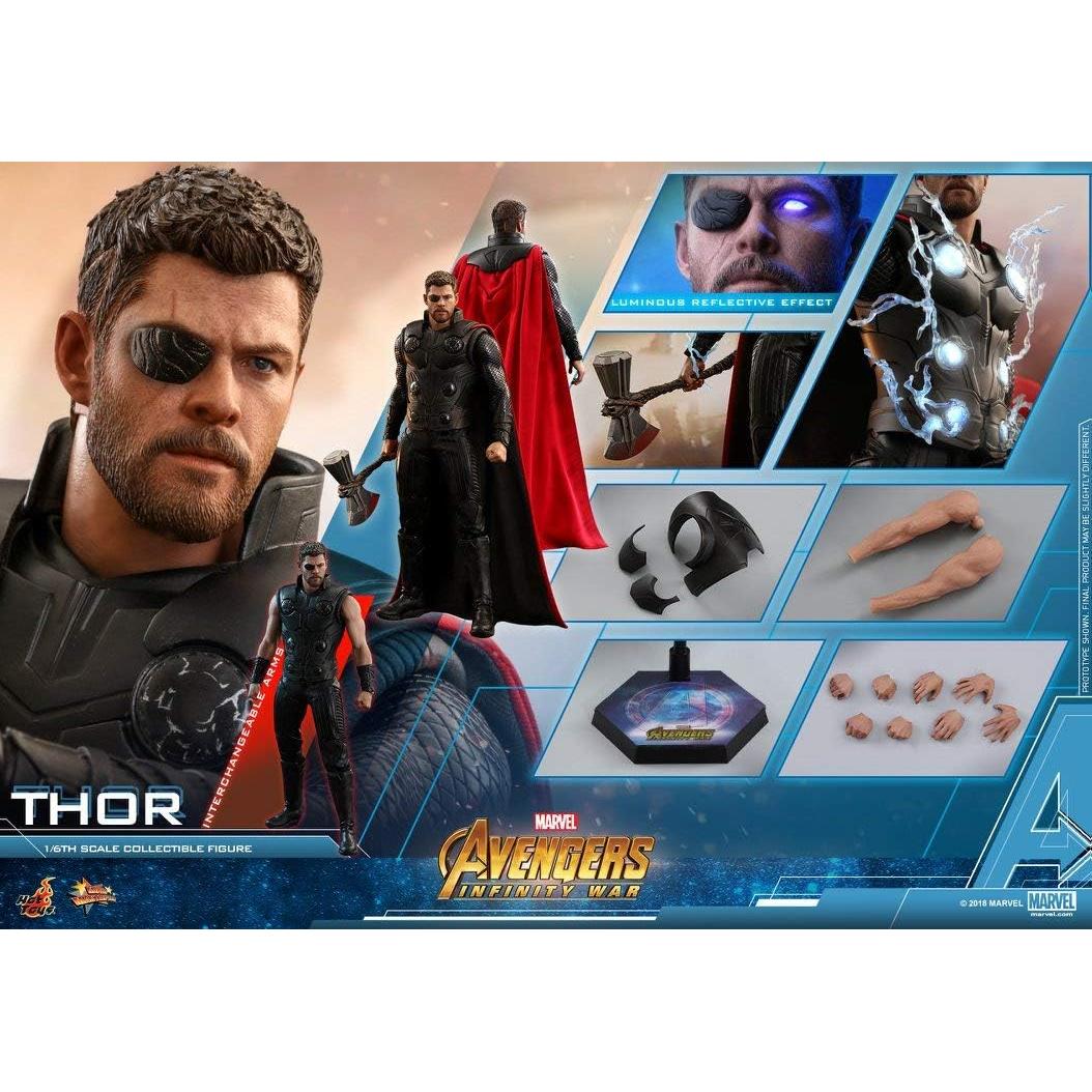 Figura de acción Hot Toys Thor 1/6 con luz LED 32cm