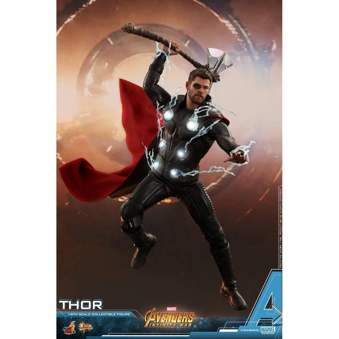Figura de acción Hot Toys Thor 1/6 con luz LED 32cm
