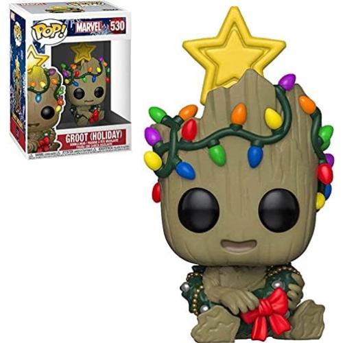 Figura de Vinilo Funko Pop Groot Infantil con Corona - Marvel