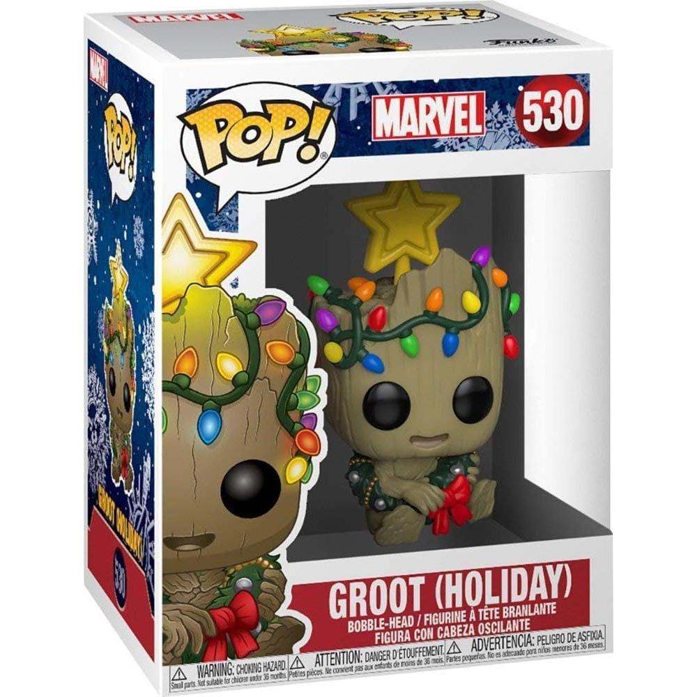 Figura de Vinilo Funko Pop Groot Infantil con Corona - Marvel