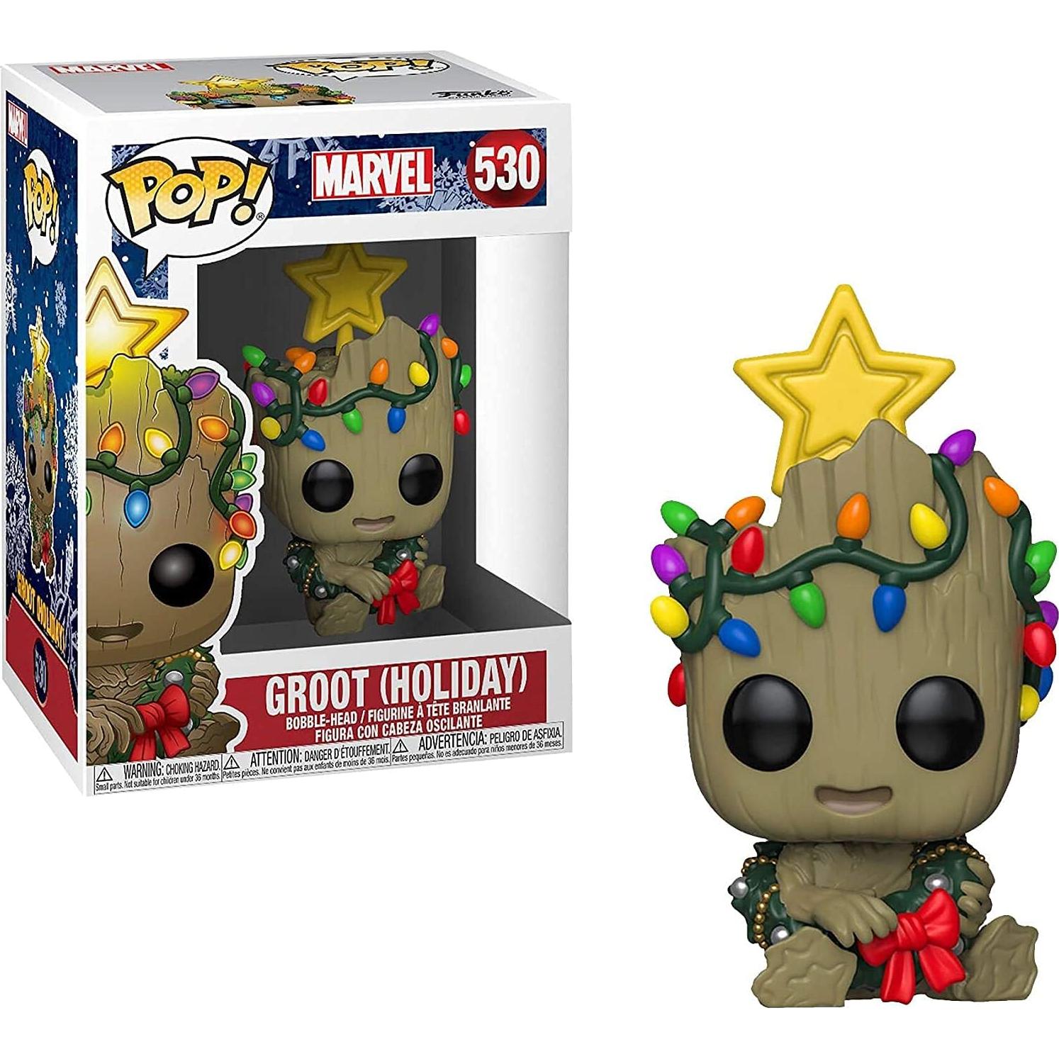 Figura de Vinilo Funko Pop Groot Infantil con Corona - Marvel