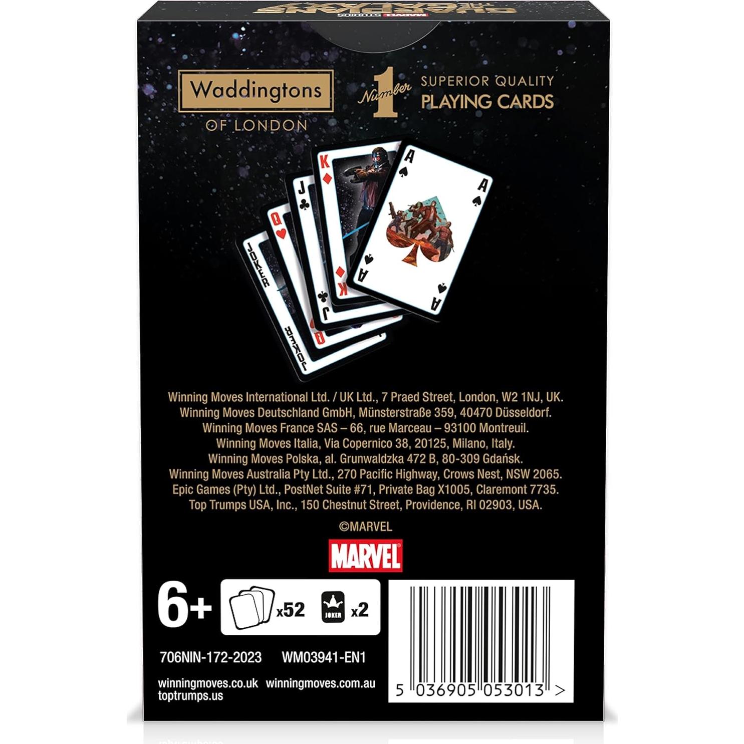 Baraja de Juego Guardianes de la Galaxia Winning Moves 54 Cartas