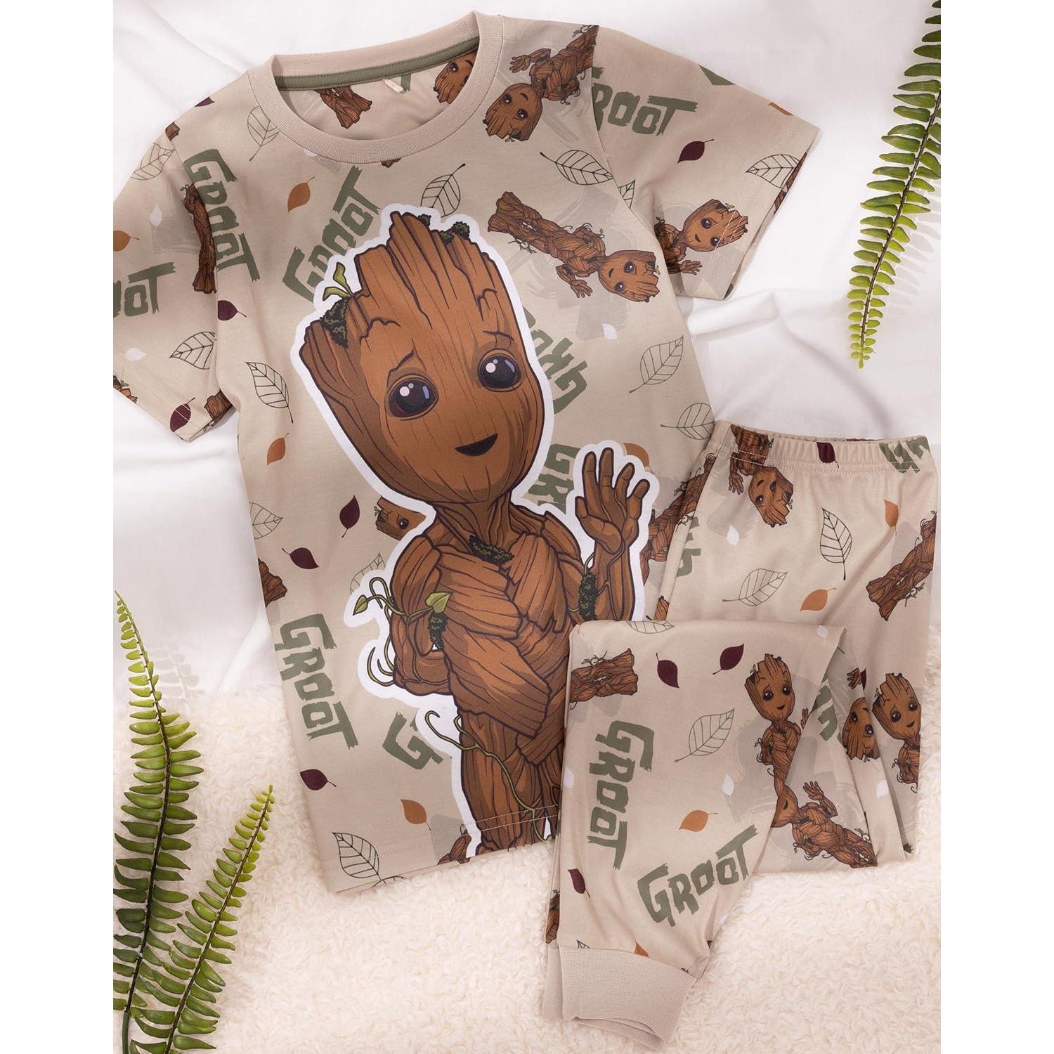 Pijamas para Niños Marvel I am Groot Beige 7-8 Años