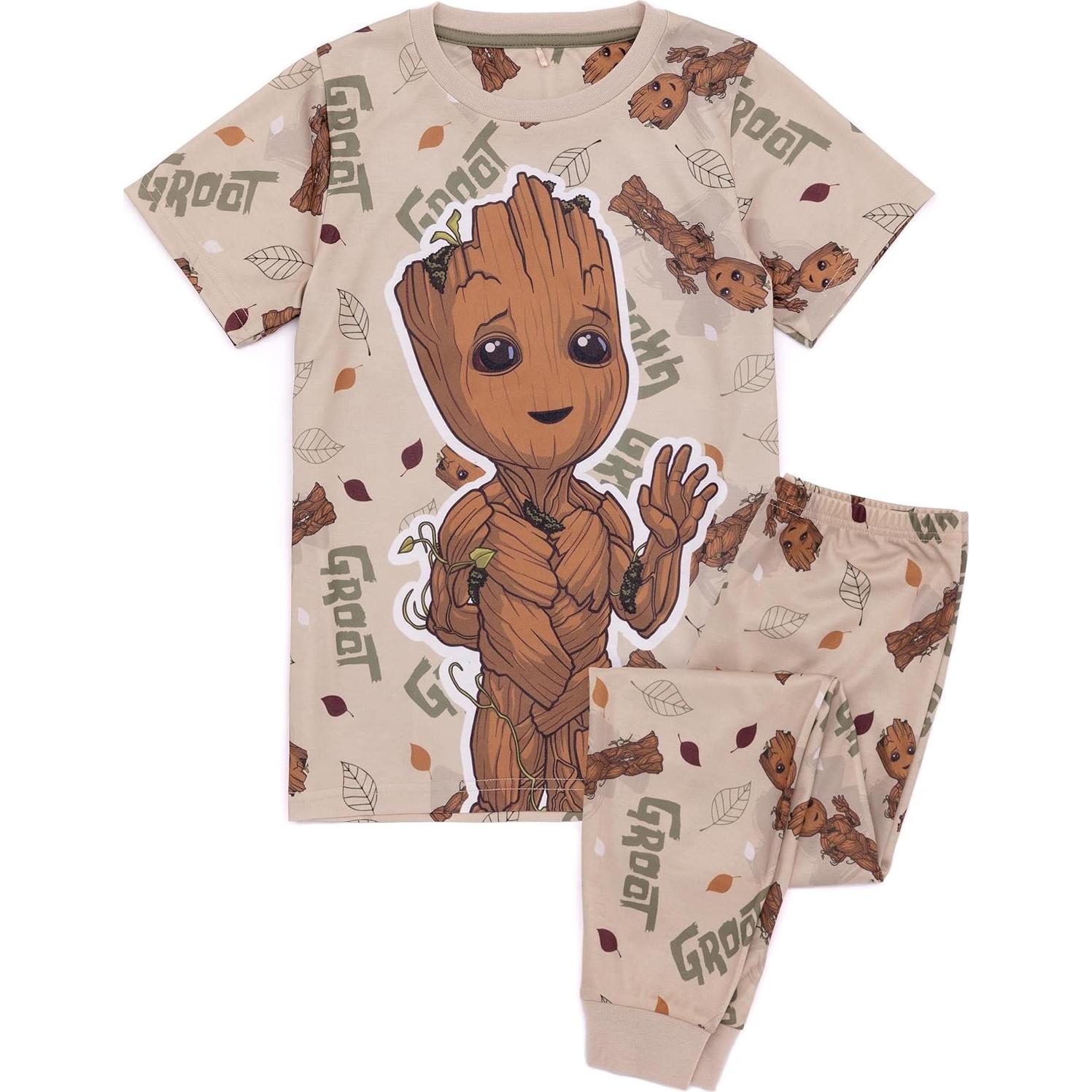 Pijamas para Niños Marvel I am Groot Beige 7-8 Años
