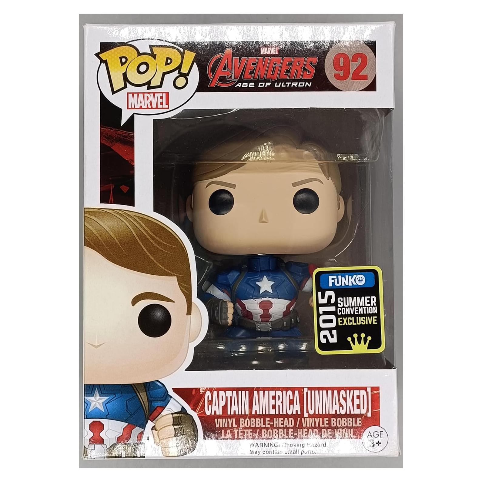 Figura Capitán América Sin Máscara Funko Pop! 16x12x9 cm