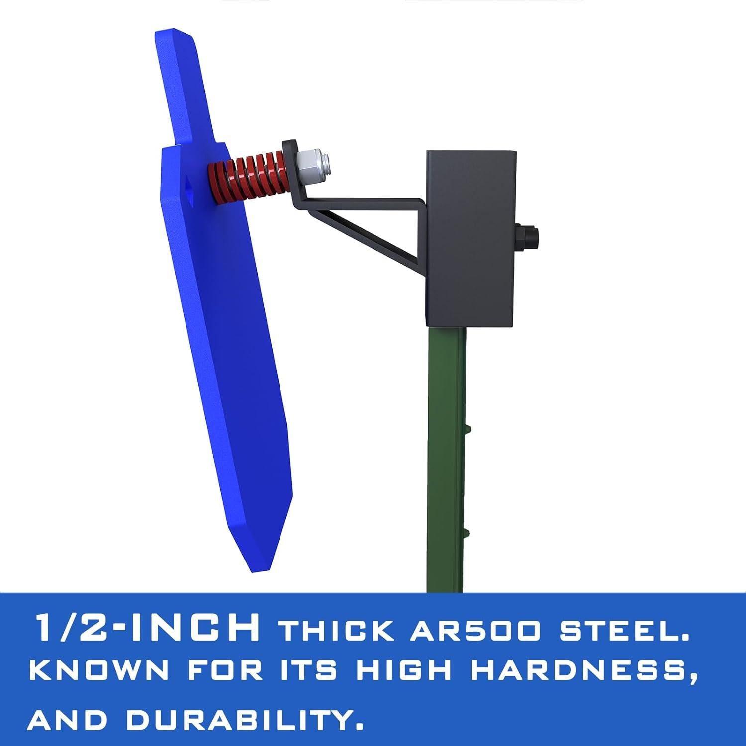 Objetivo de acero AR500 Atflbox 17.78x30.48 cm con soporte T-Post