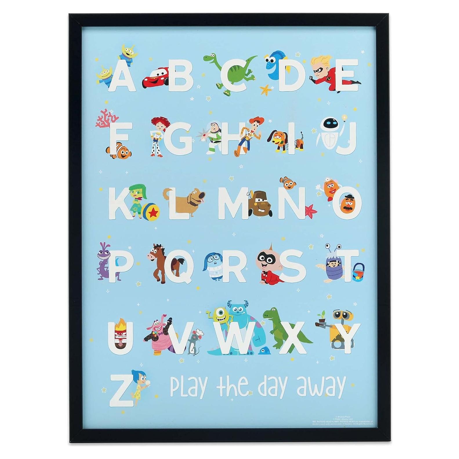 Decoración de Pared de Madera Pixar - Arte enmarcado 60.7x41.3 cm