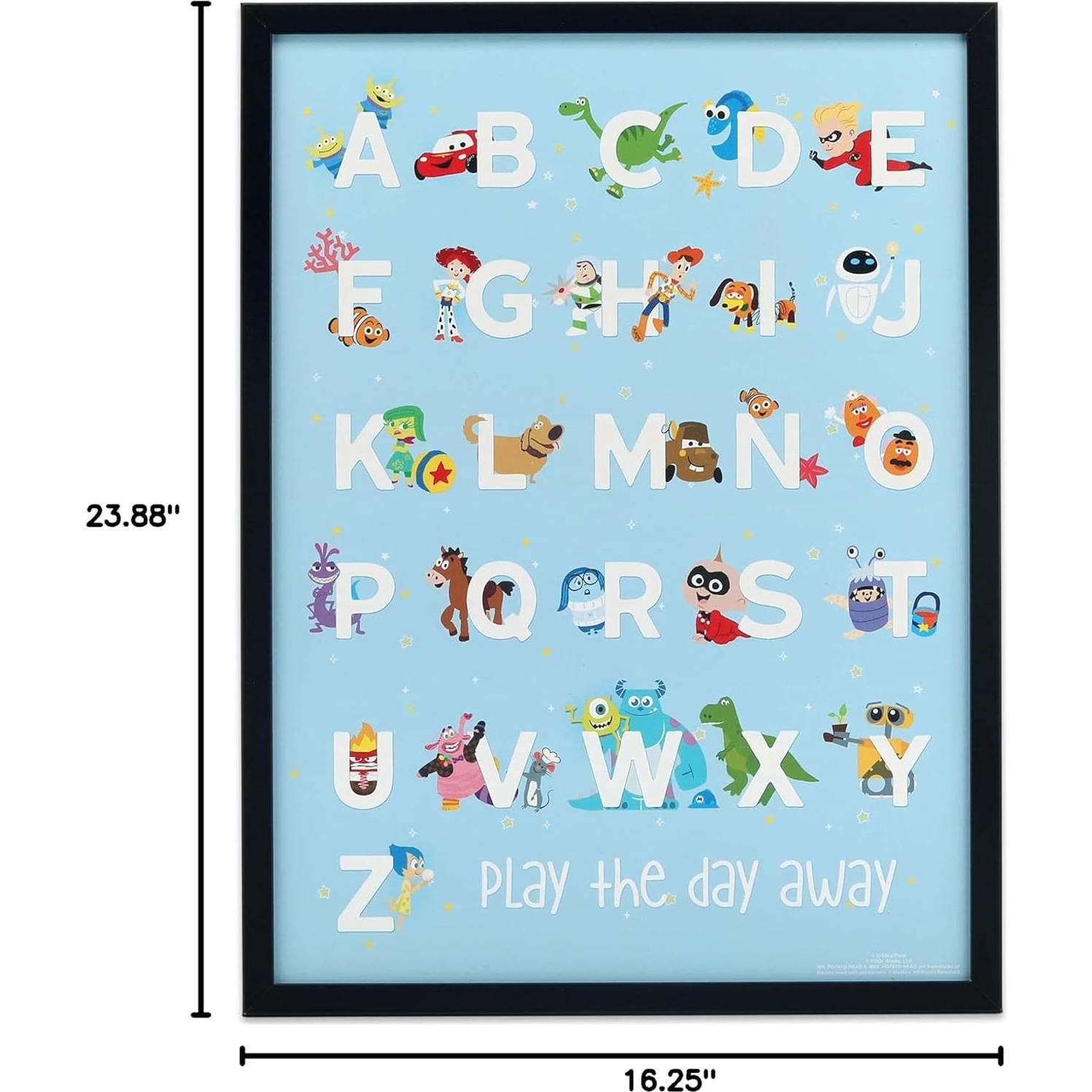 Decoración de Pared de Madera Pixar - Arte enmarcado 60.7x41.3 cm