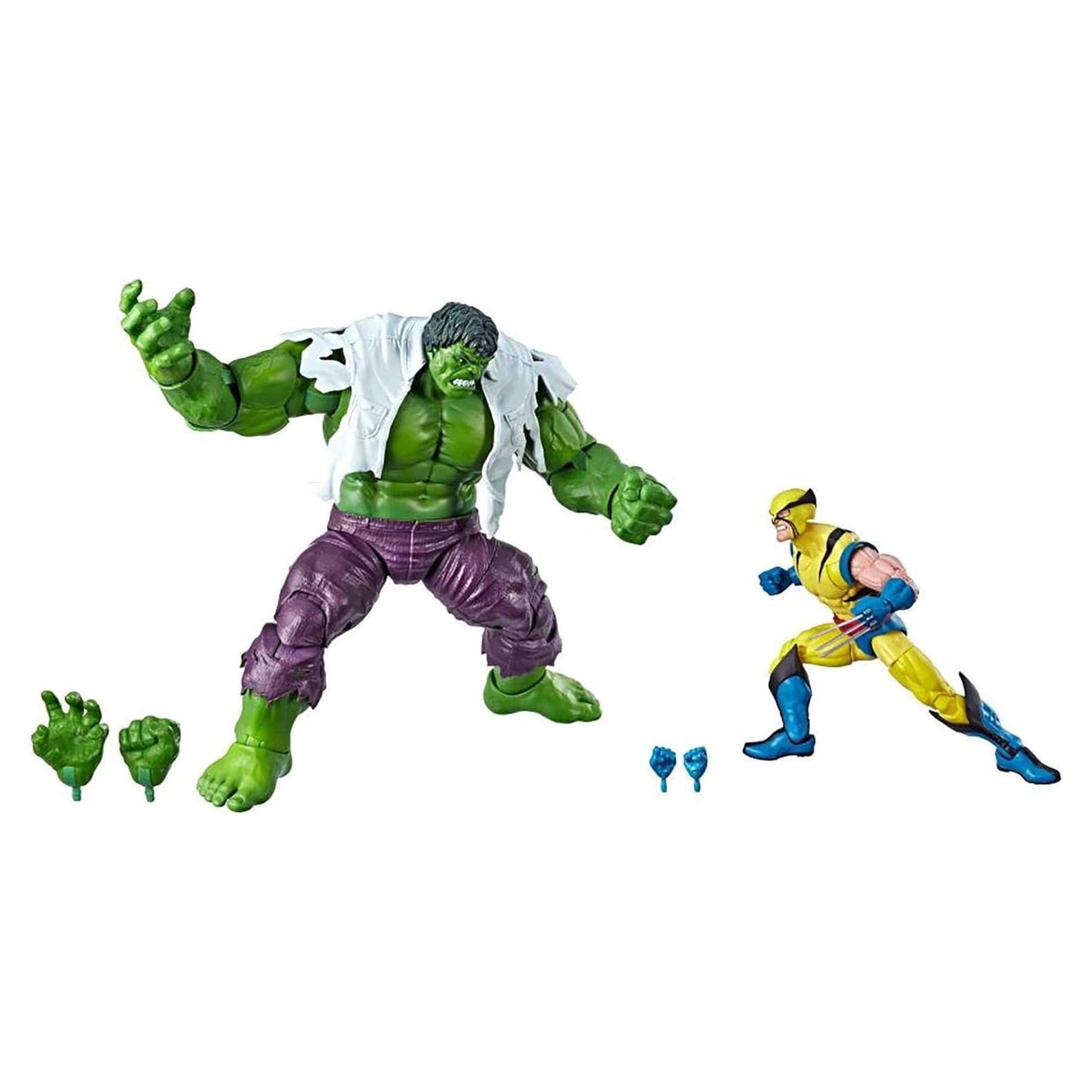 Figuras de Acción Marvel Legends Wolverine y Hulk 6" - Hasbro