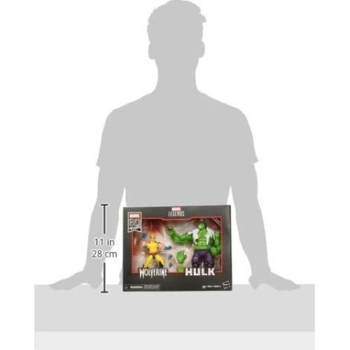 Figuras de Acción Marvel Legends Wolverine y Hulk 6" - Hasbro