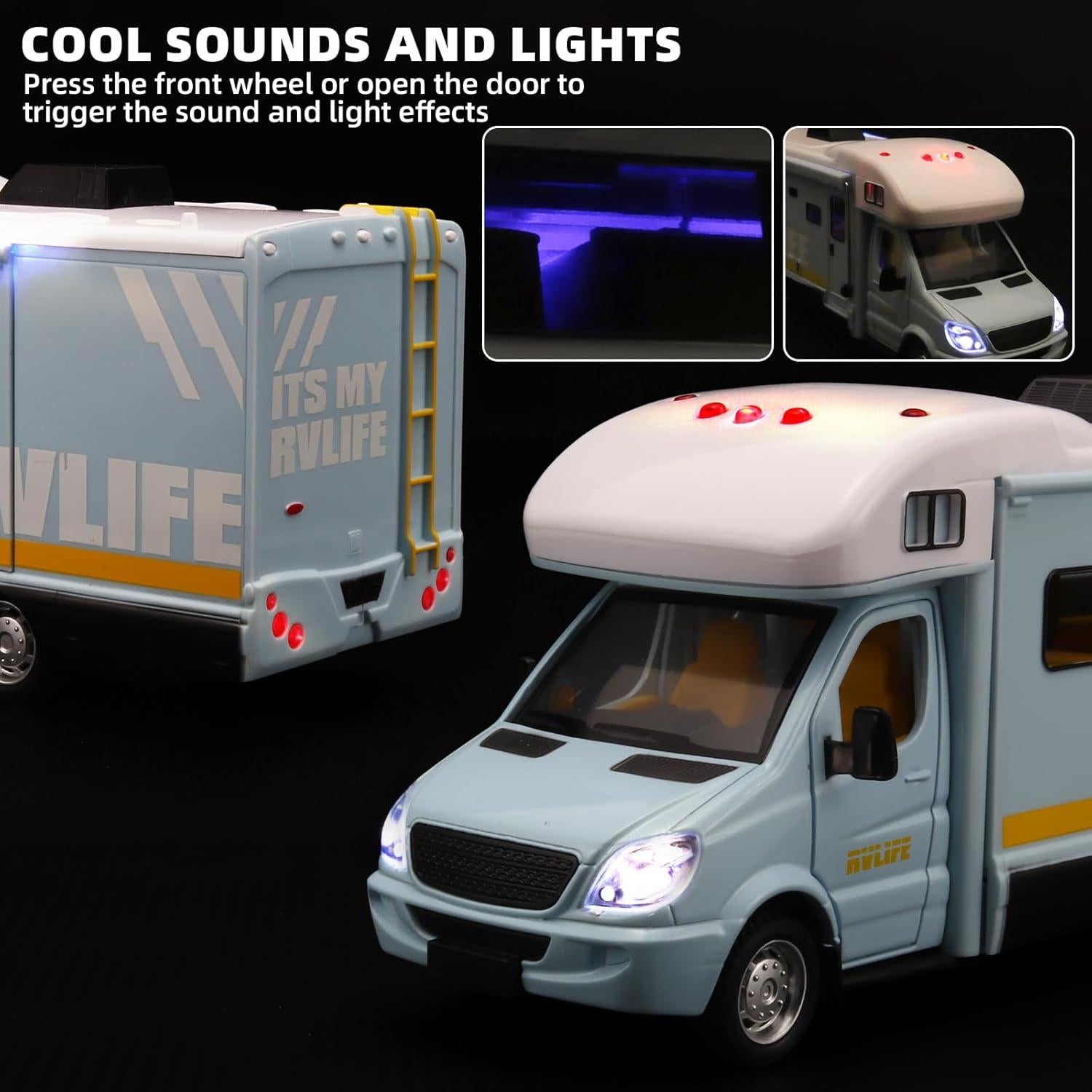 Caravana de Juguete NOVAFUSION con Luz y Sonido - Azul