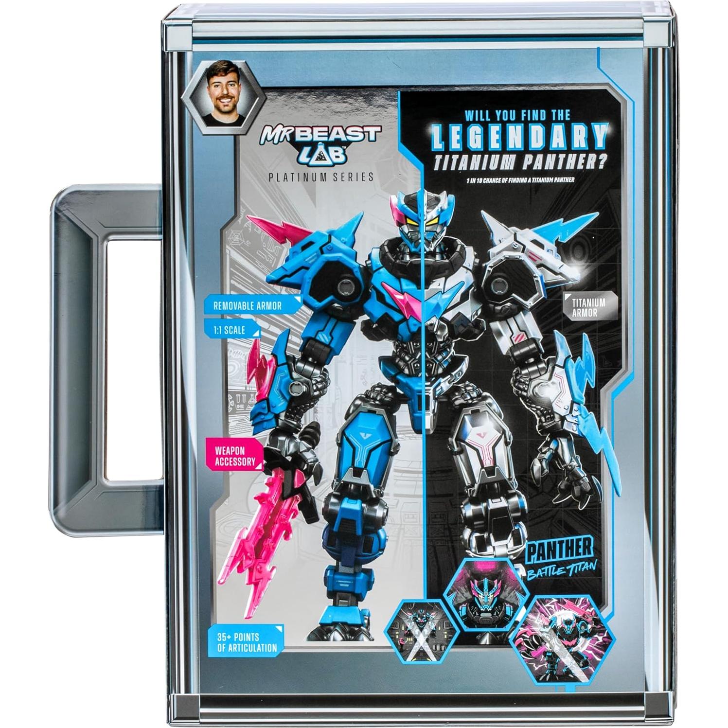 Figura Coleccionista Titan de Batalla Panther MrBeast Lab 16.5cm