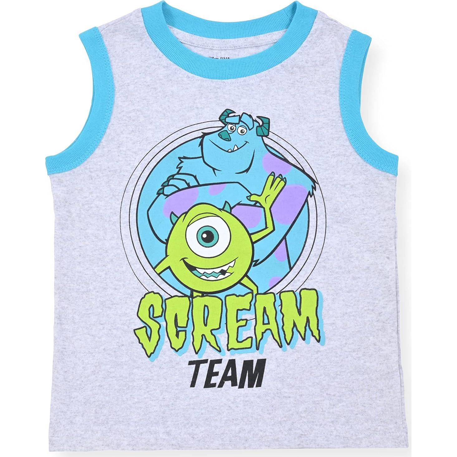 Camisetas Sin Mangas Niños Disney Monsters Inc Paquete 2