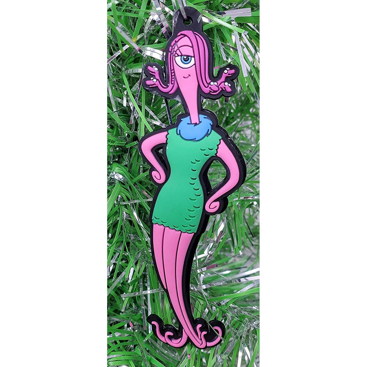 Conjunto de Adornos Navideños Monsters Inc. Mike y Celia 5-7 cm