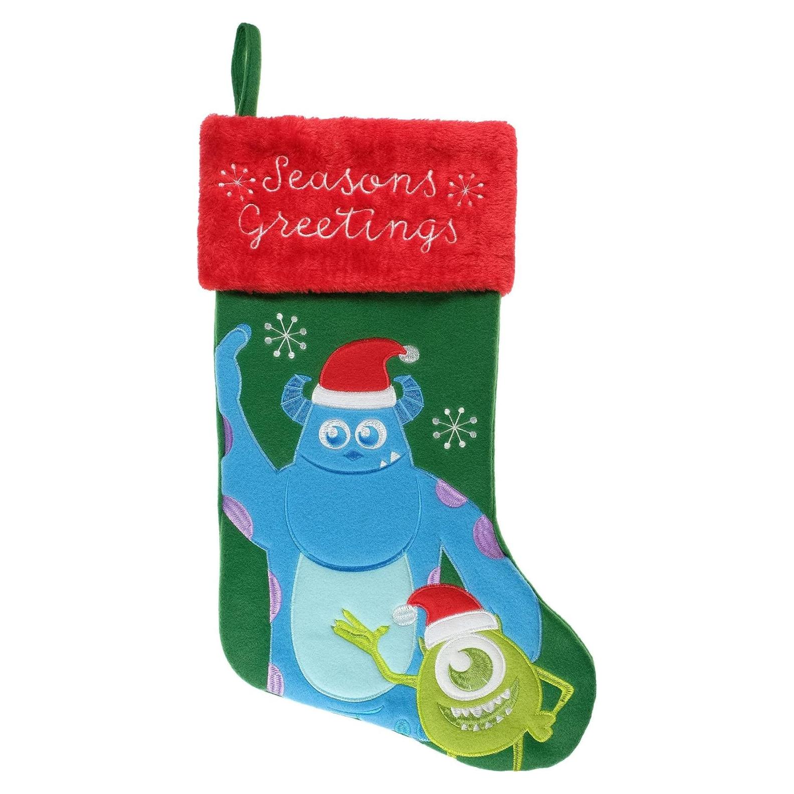 Calcetín de Navidad Ruz Monsters Inc. 50.8 cm Aplique Colorido