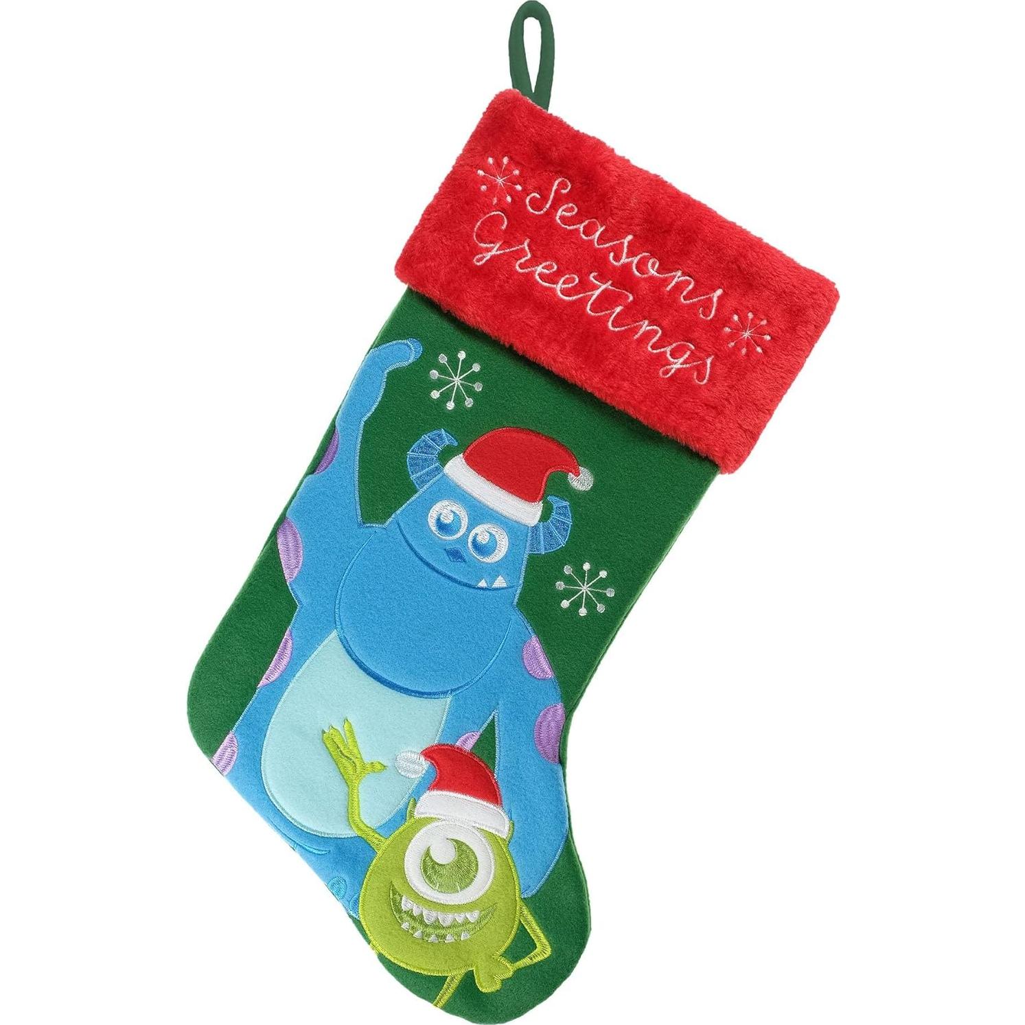 Calcetín de Navidad Ruz Monsters Inc. 50.8 cm Aplique Colorido