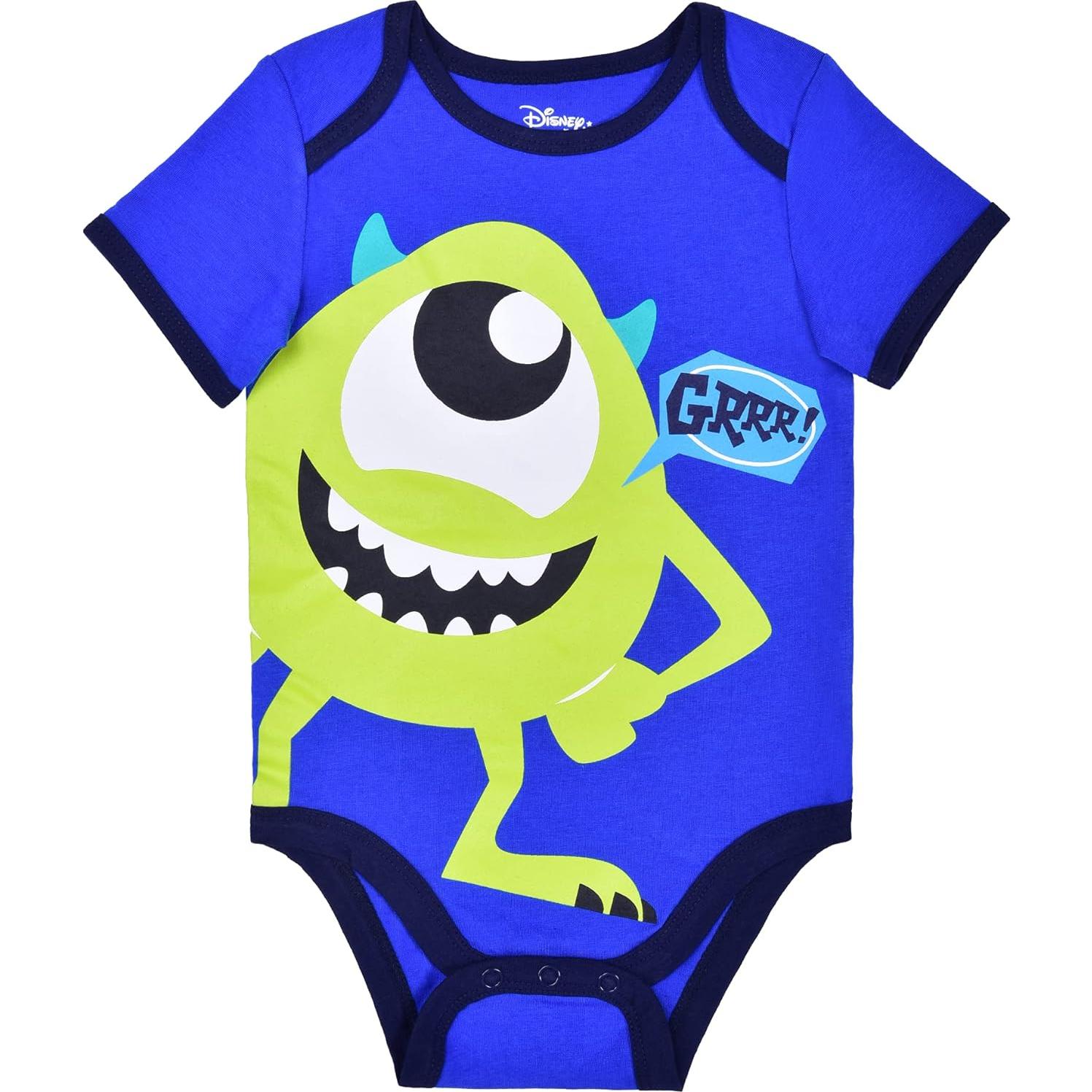 Conjunto Bebé Disney Monstruos Inc. Mike - 3 Piezas 0-3 Meses