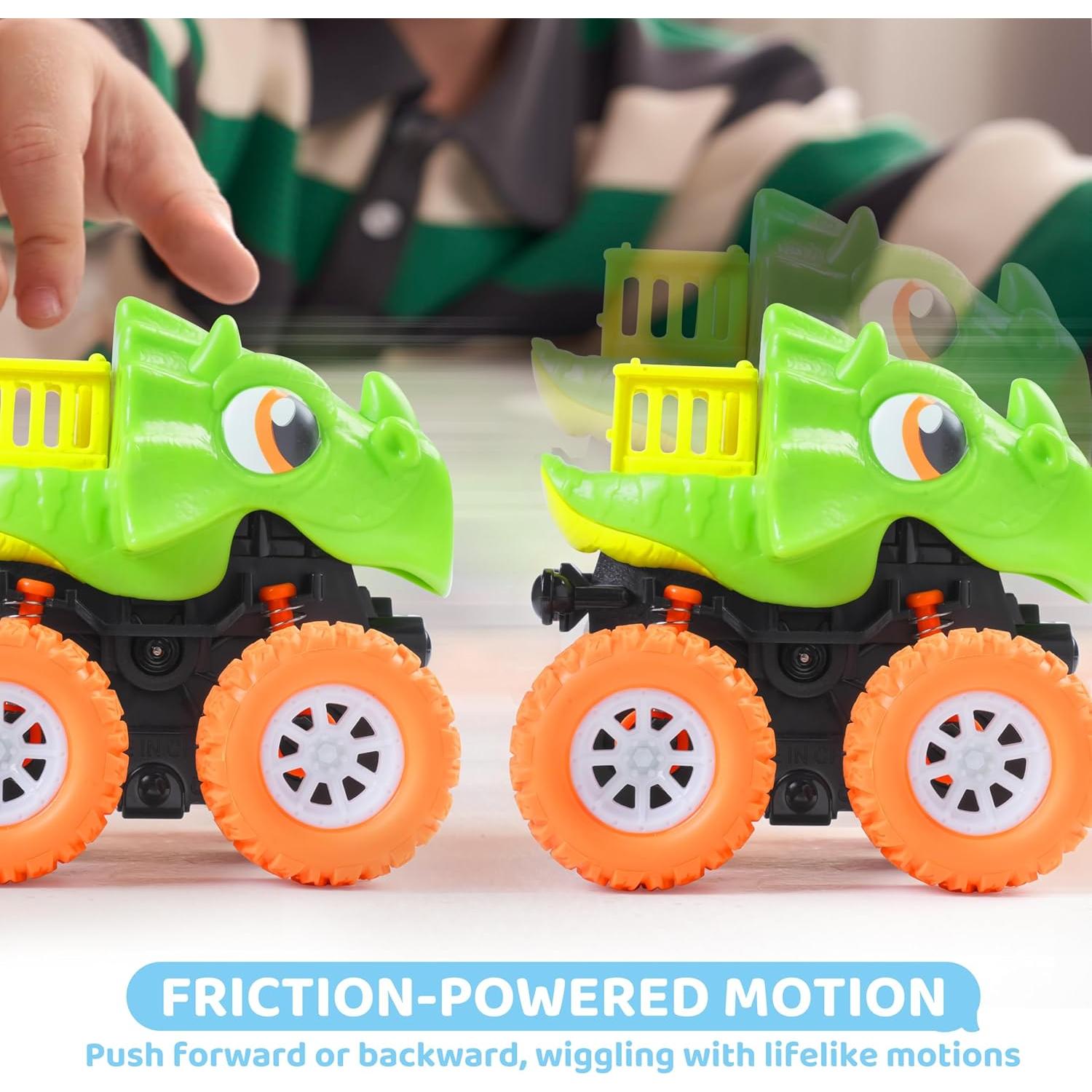 Juego de 3 Camiones Dinosaurio JOVA con Potencia de Fricción