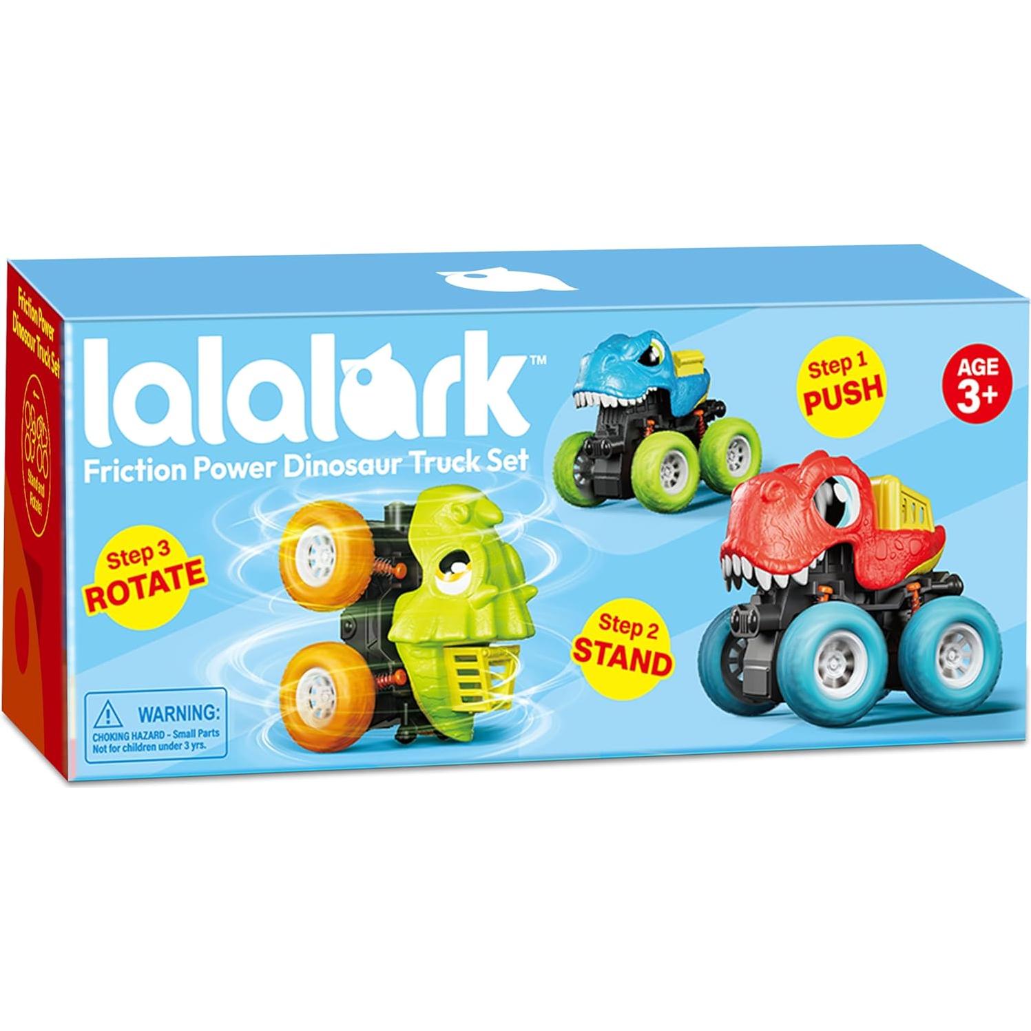 Juego de 3 Camiones Dinosaurio JOVA con Potencia de Fricción