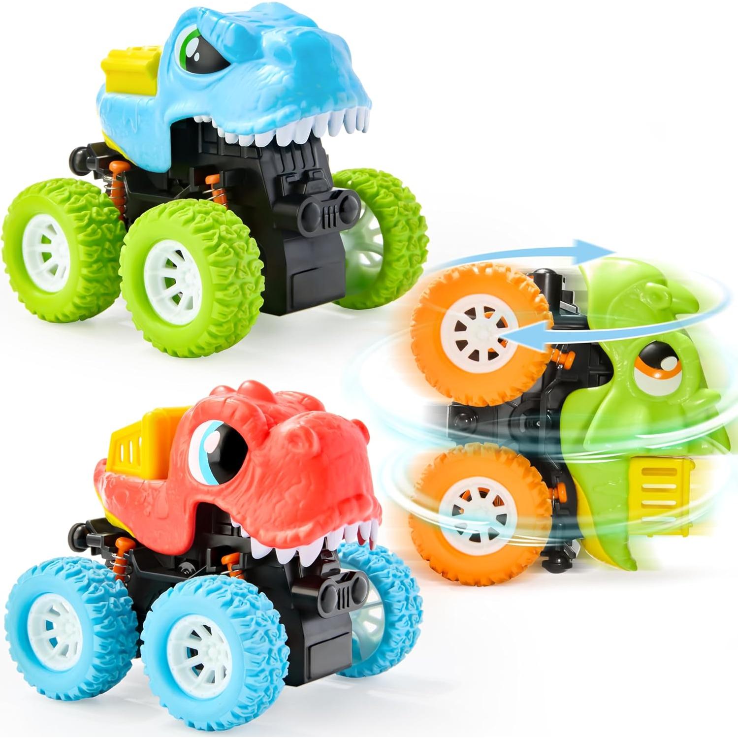 Juego de 3 Camiones Dinosaurio JOVA con Potencia de Fricción