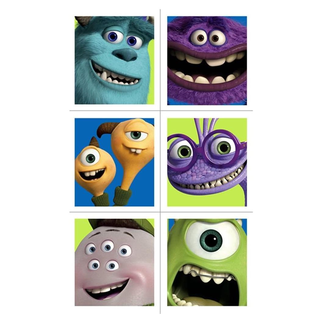 Pegatinas Hallmark Monsters University - 4 Hojas Reutilizables
