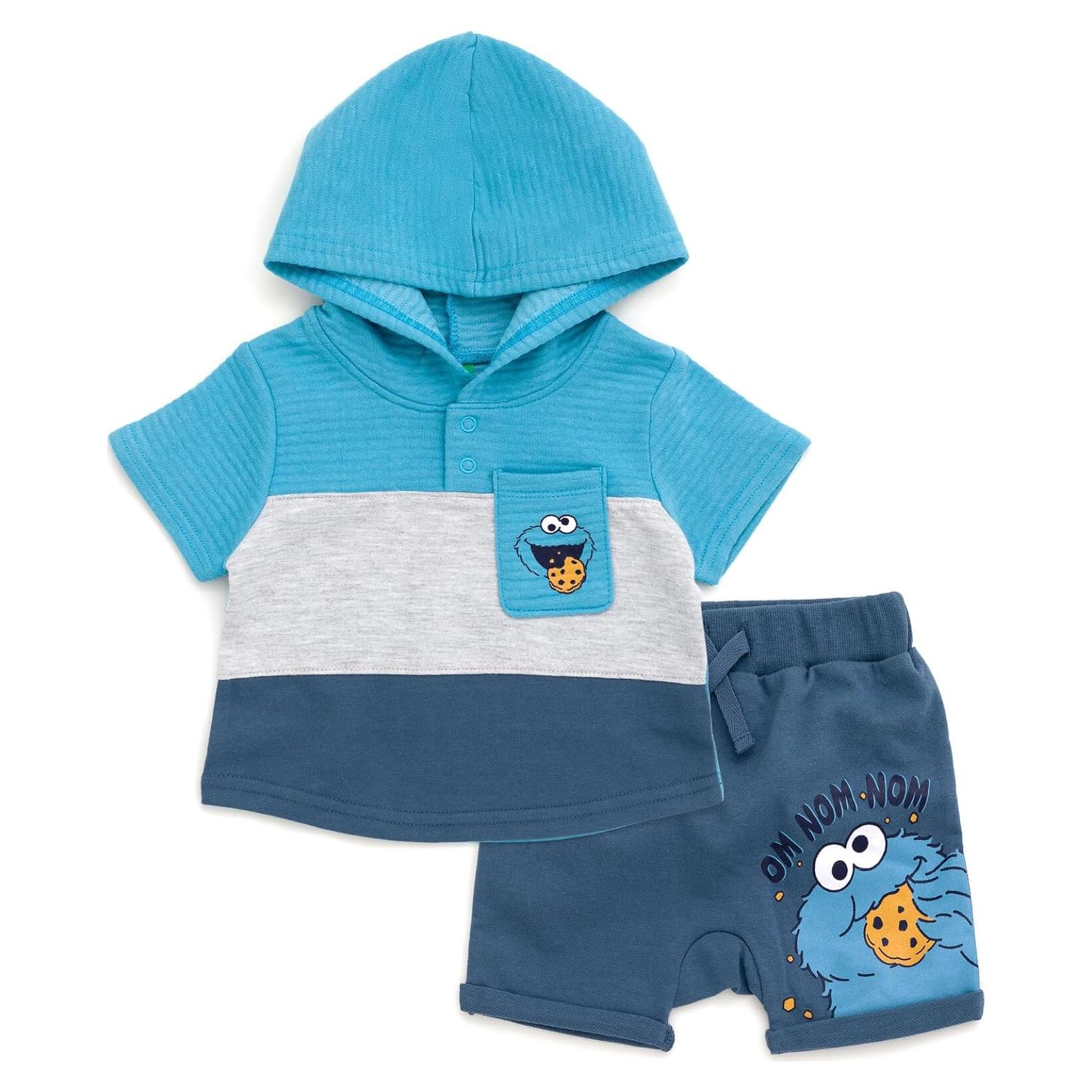 Conjunto Sudadera y Pantalones Cortos Sesame Street 18M