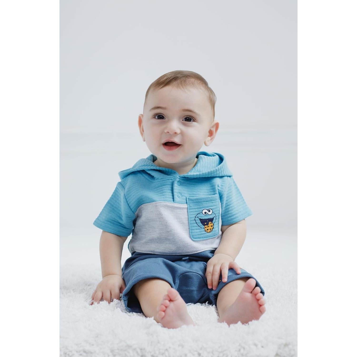 Conjunto Sudadera y Pantalones Cortos Sesame Street 18M