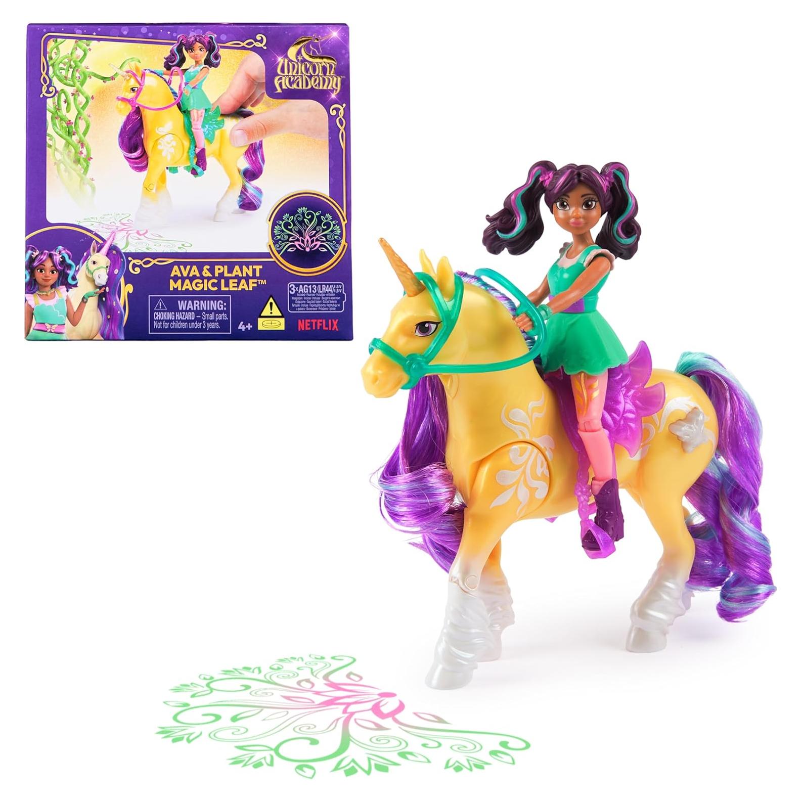 Academia Unicornio Spin Master - Ava y Hoja Mágica con Luz