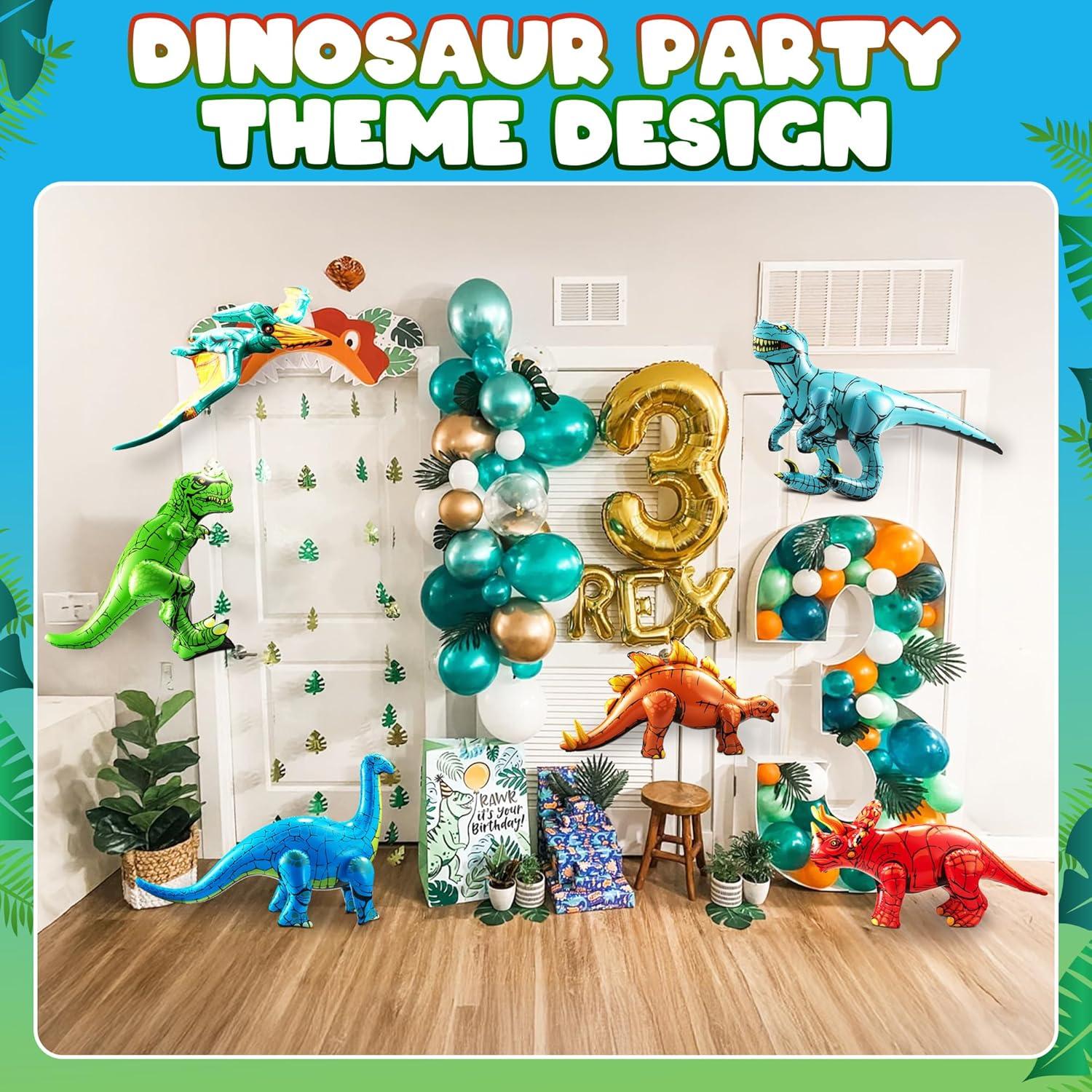 Decoraciones Inflables de Dinosaurios KiddieLoot - 6 Piezas 130-168 cm