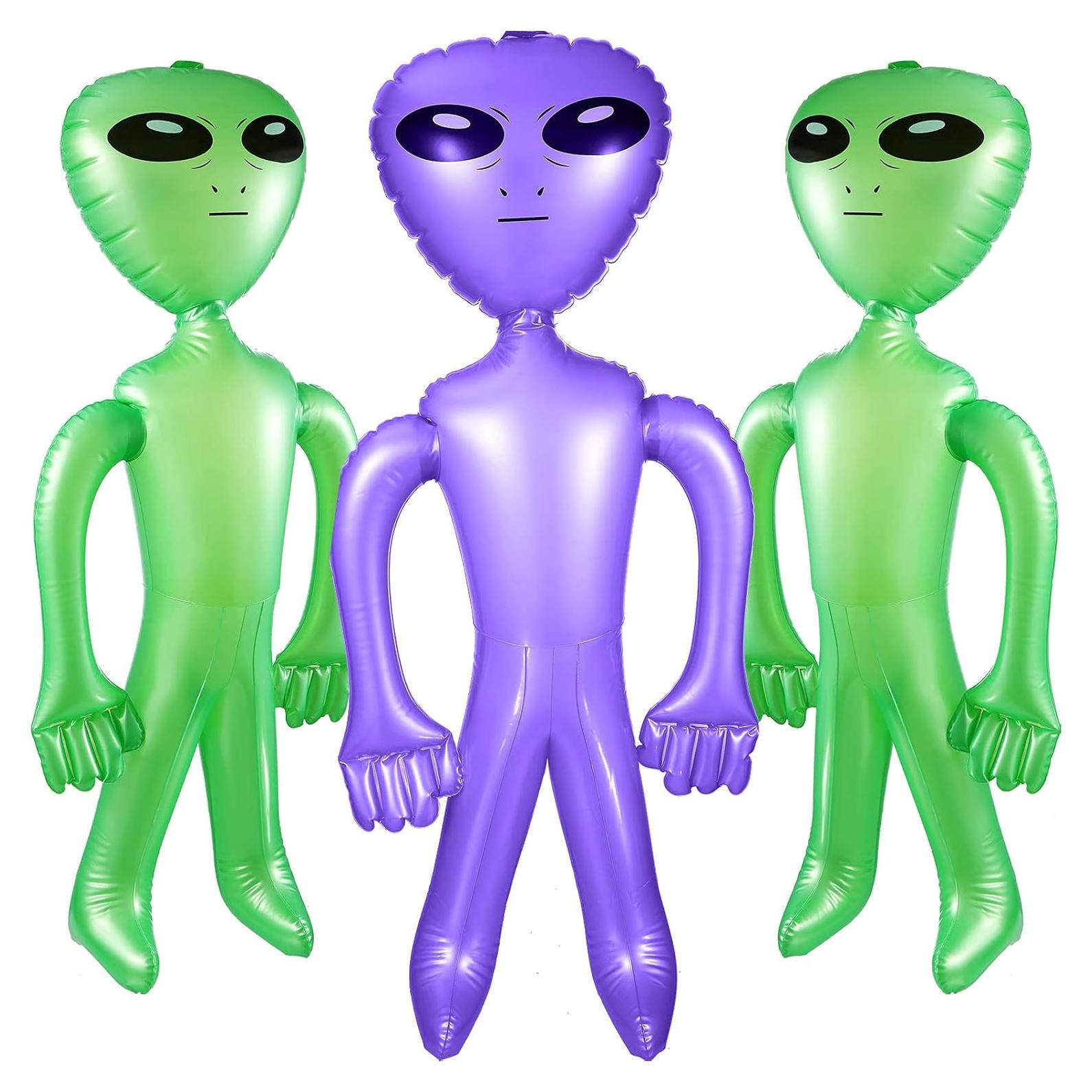 Juguete Inflable Alienígena BBTO 88.9 cm Verde Púrpura