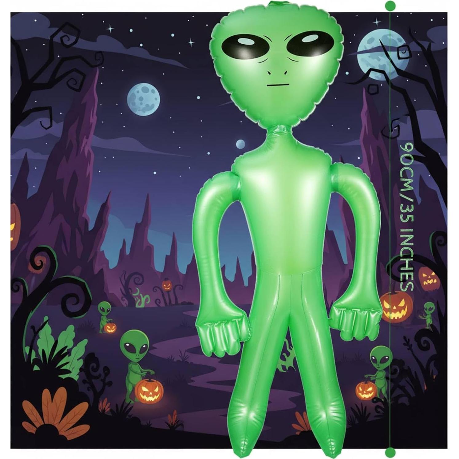 Juguete Inflable Alienígena BBTO 88.9 cm Verde Púrpura