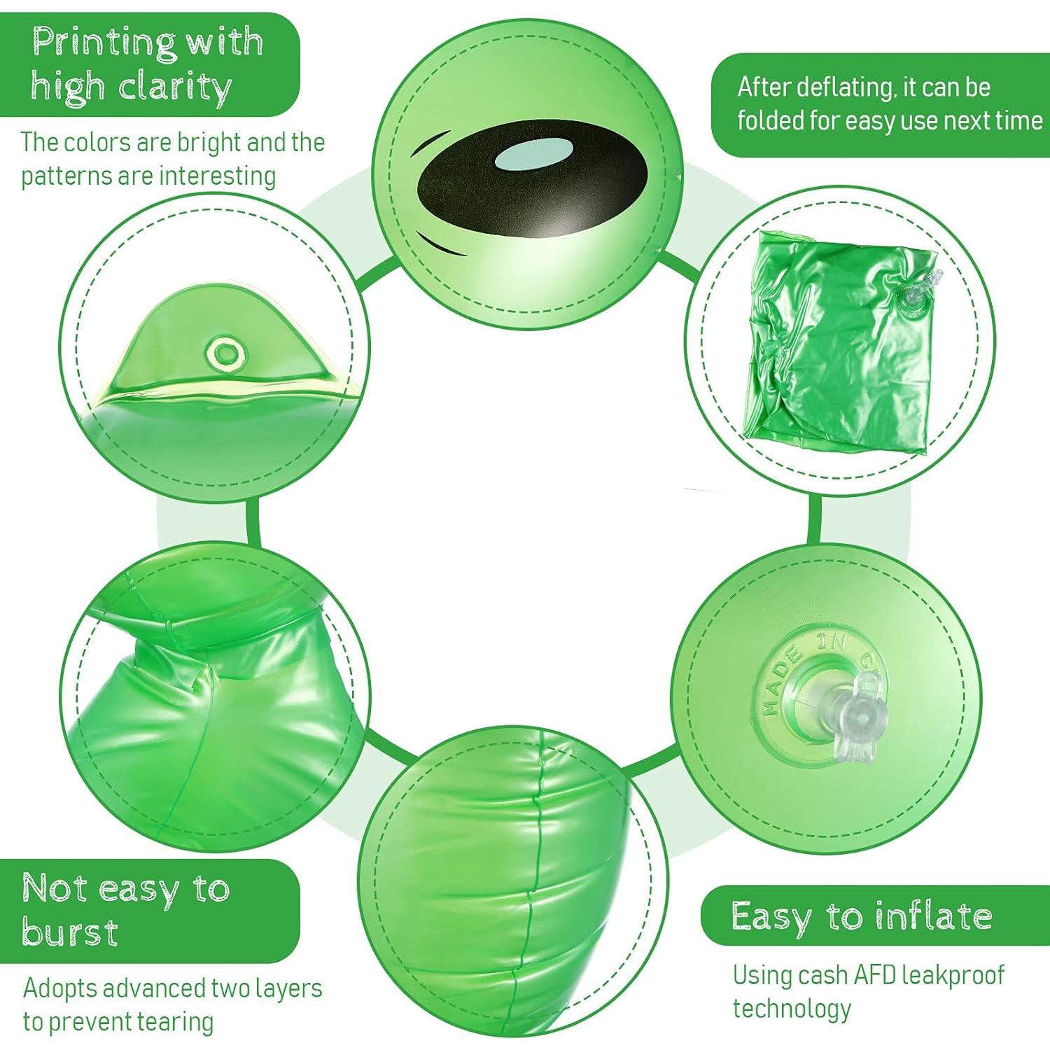 Juguete Inflable Alienígena BBTO 88.9 cm Verde Púrpura