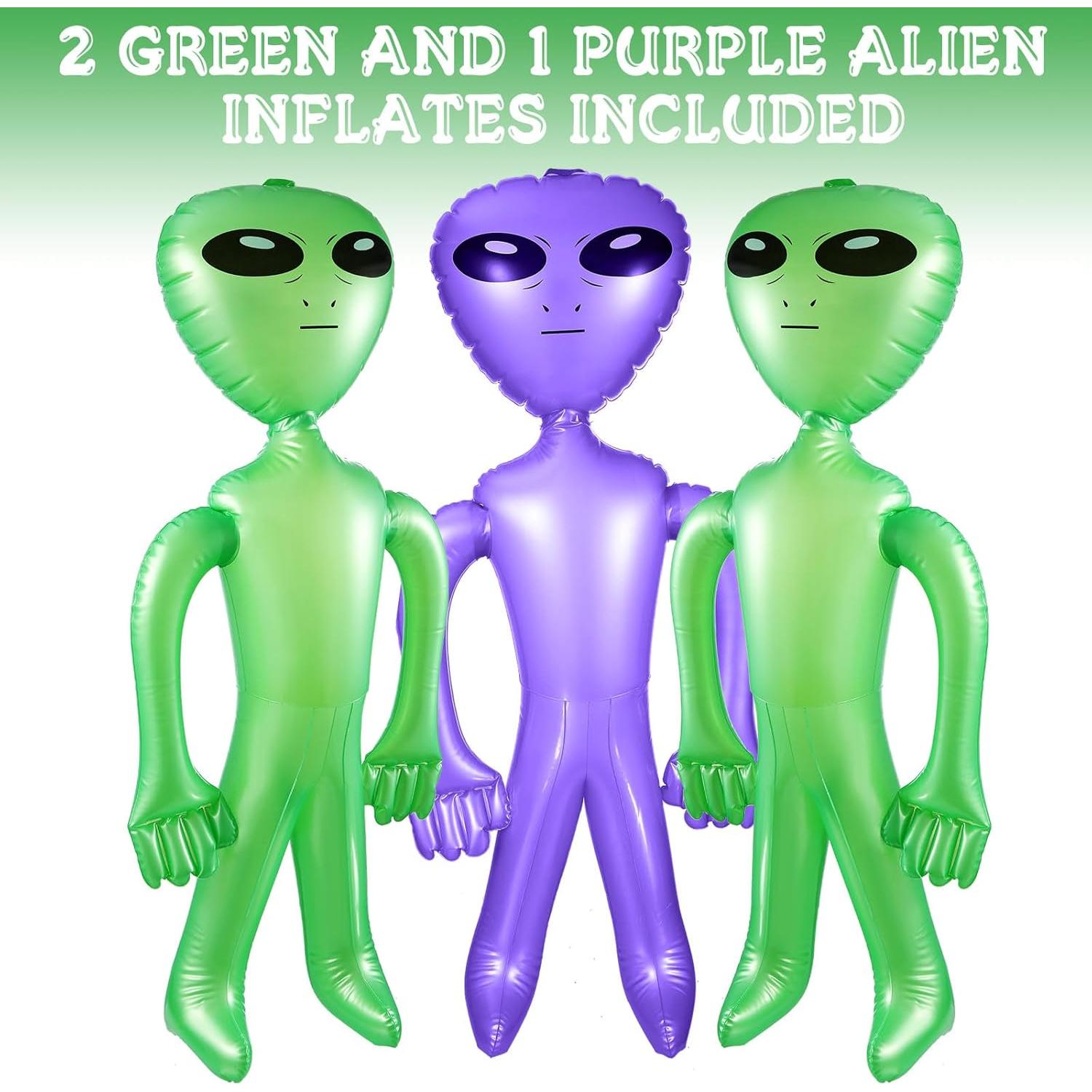 Juguete Inflable Alienígena BBTO 88.9 cm Verde Púrpura