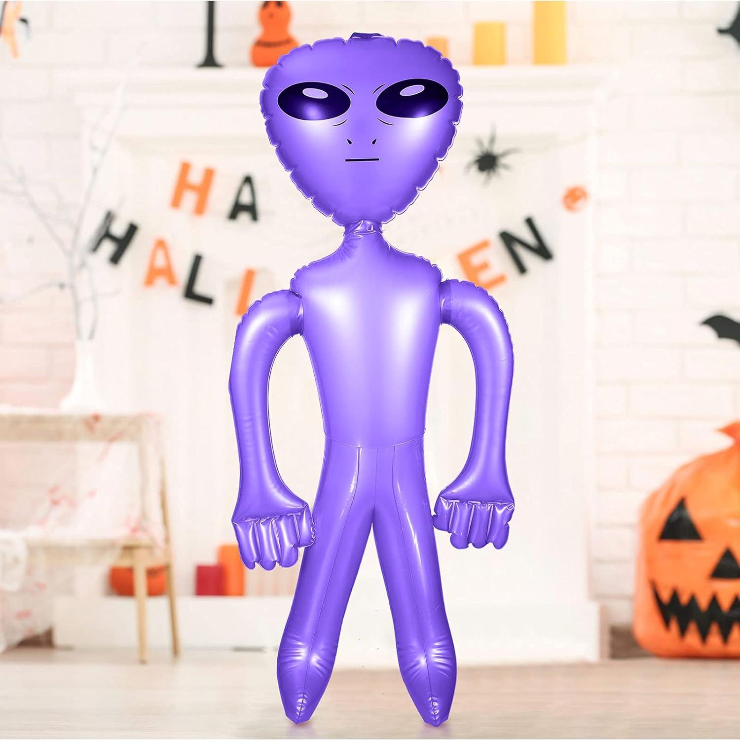 Juguete Inflable Alienígena BBTO 88.9 cm Verde Púrpura