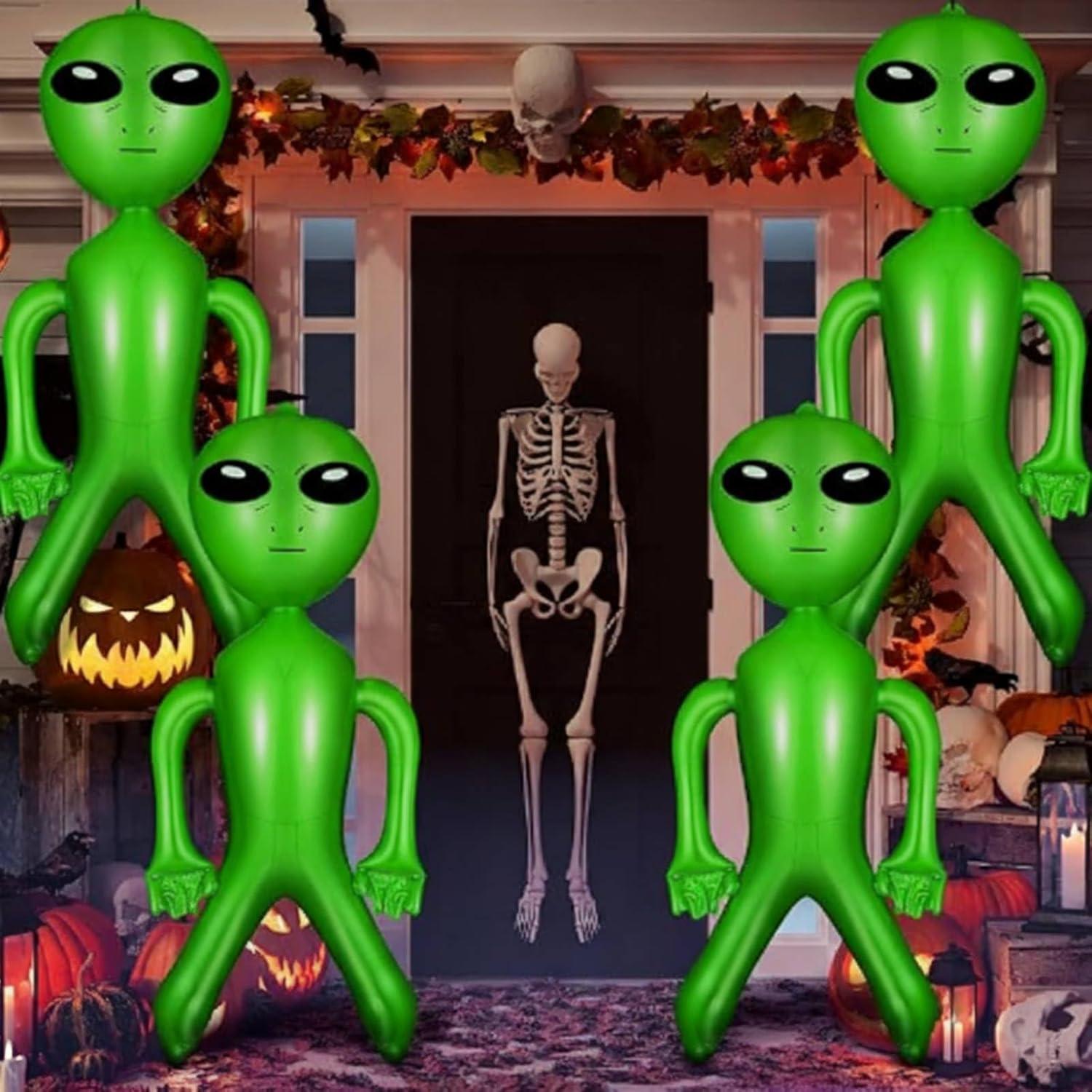 Juguete Inflable Alienígena BBTO 88.9 cm Verde Púrpura