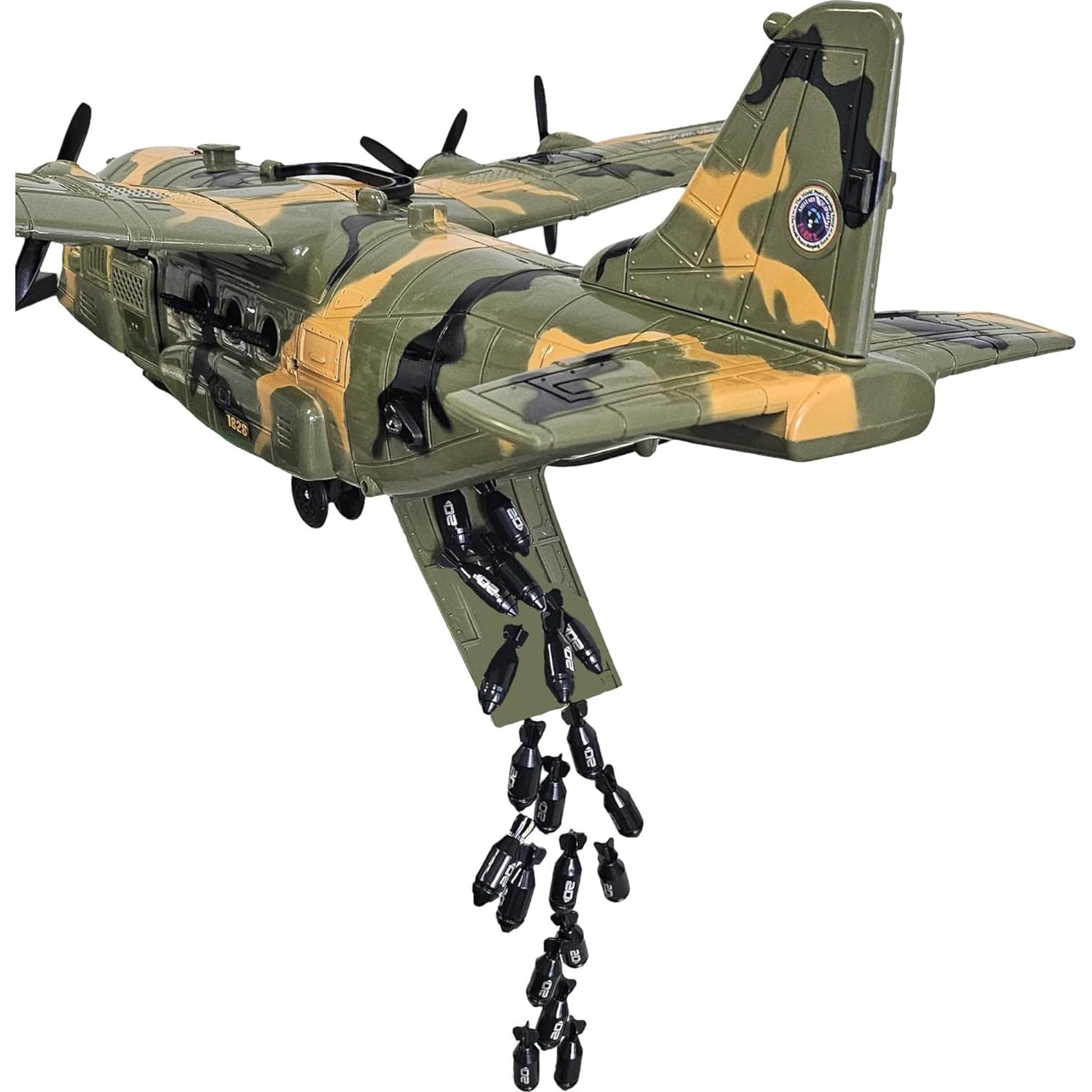 Avión de Carga Militar C130 Toy Essentials 54.6 cm con Bombas