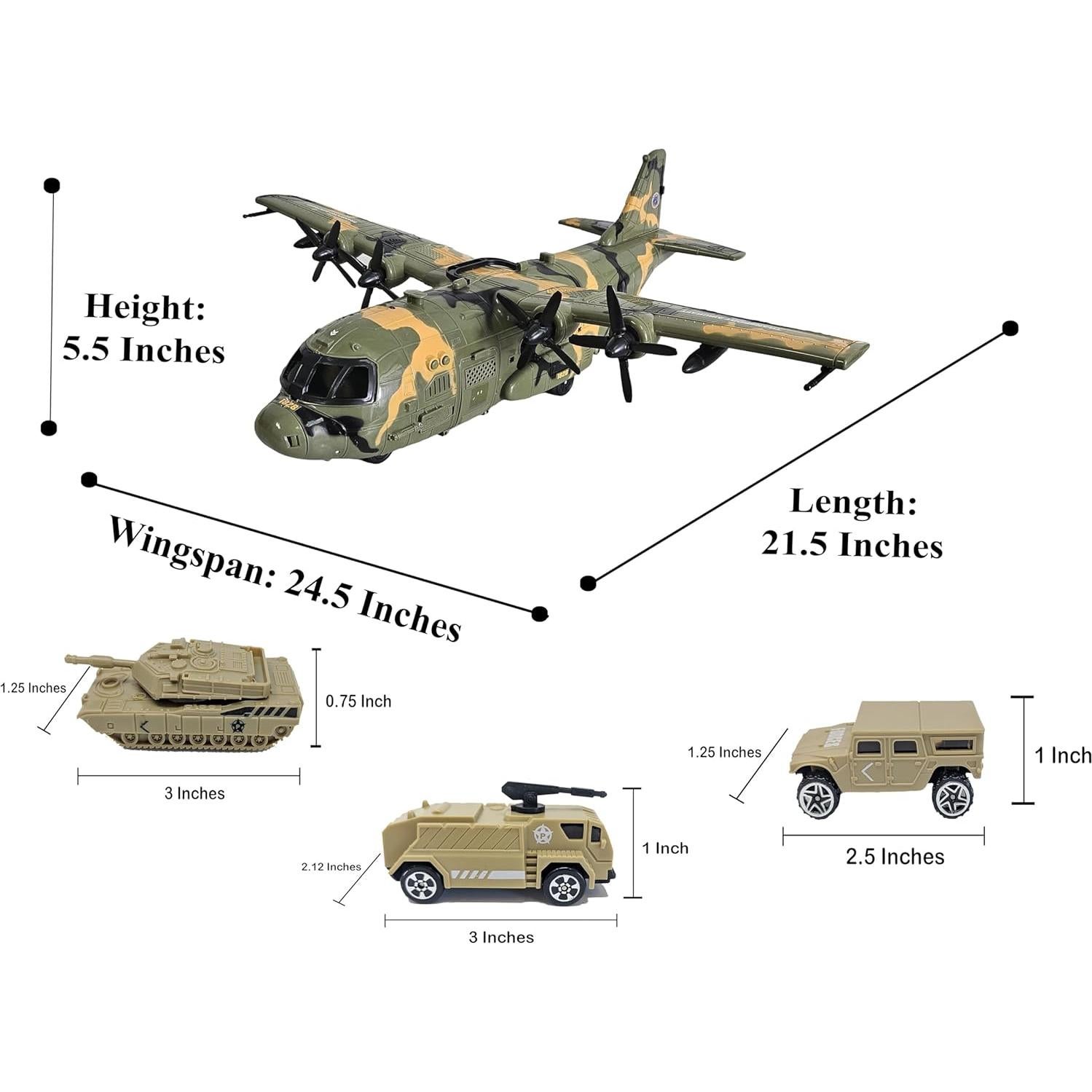 Avión de Carga Militar C130 Toy Essentials 54.6 cm con Bombas